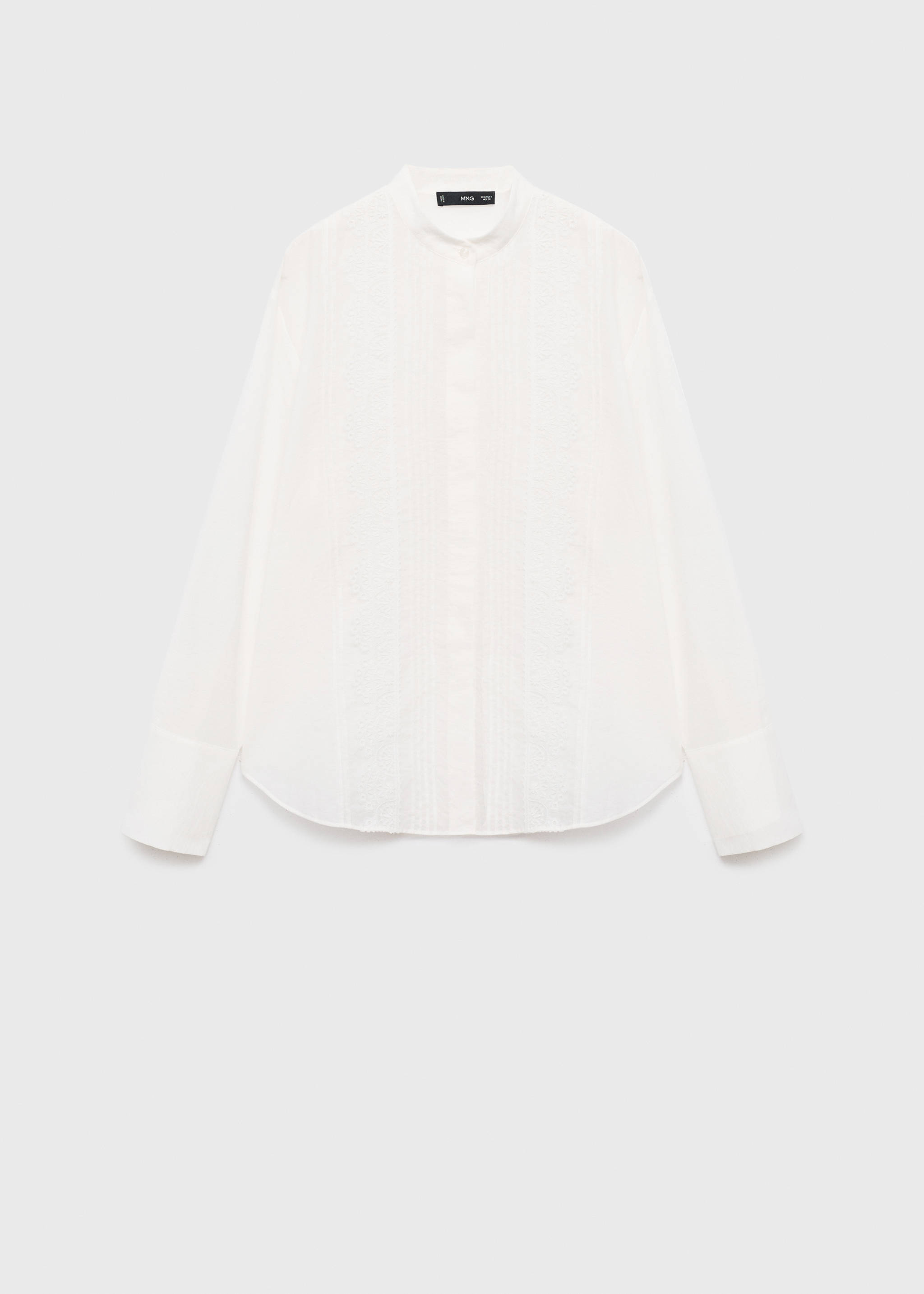 Blouse with lace trim details - Article without model