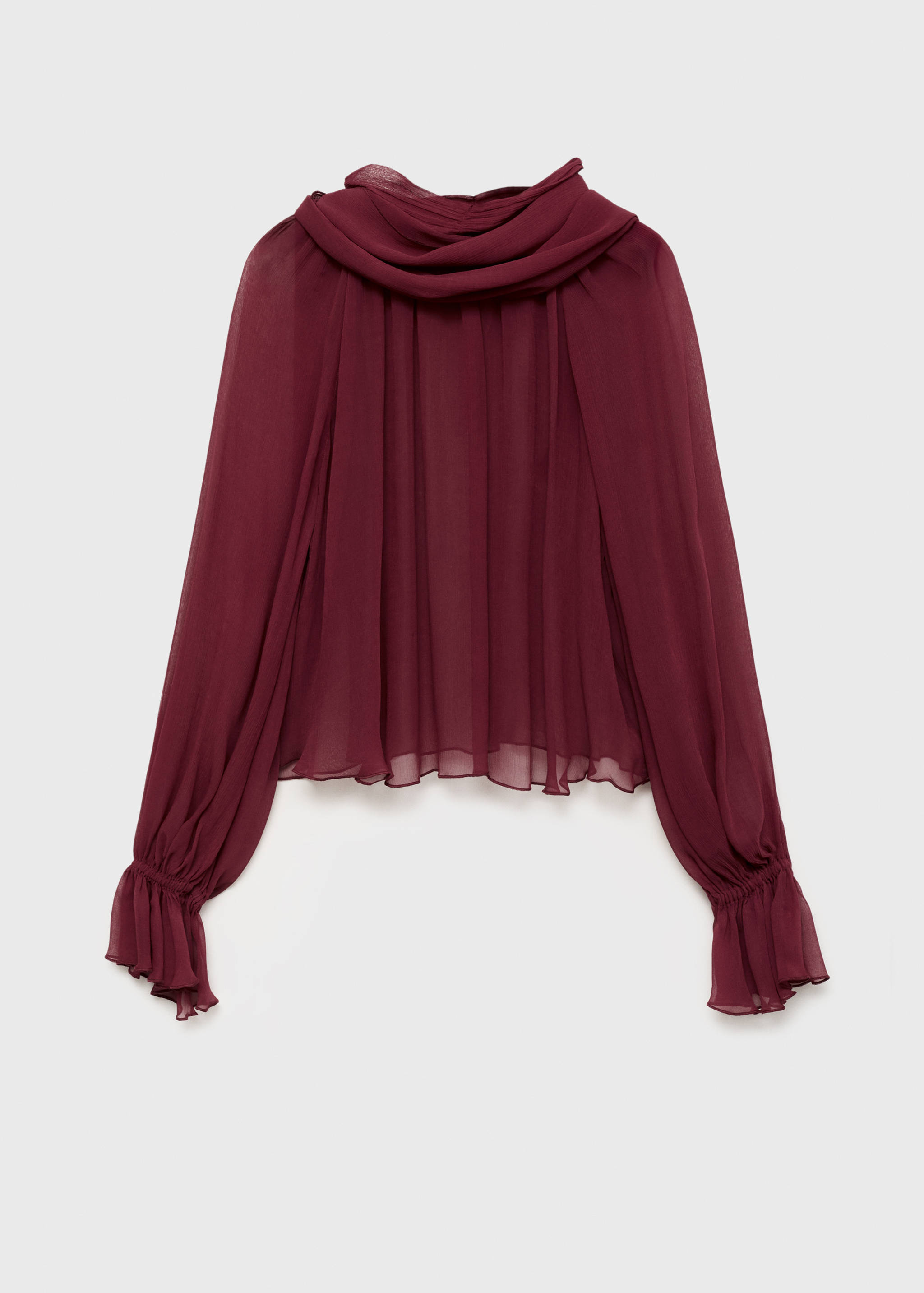 Blouse semi-transparente foulard - Article sans modèle