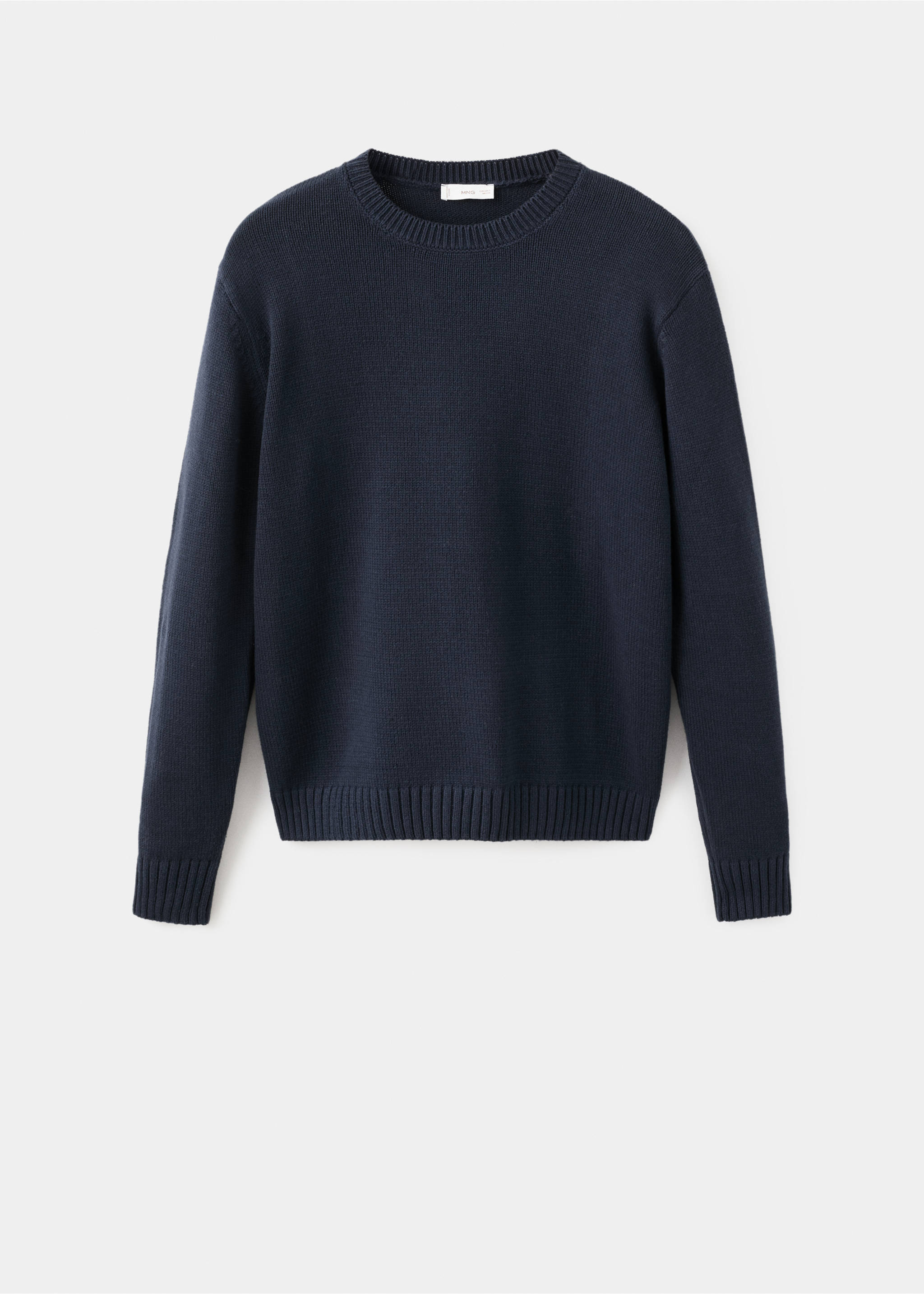 Pull-over basique coton - Article sans modèle, Bleu marine. Ref: 17035819-00.