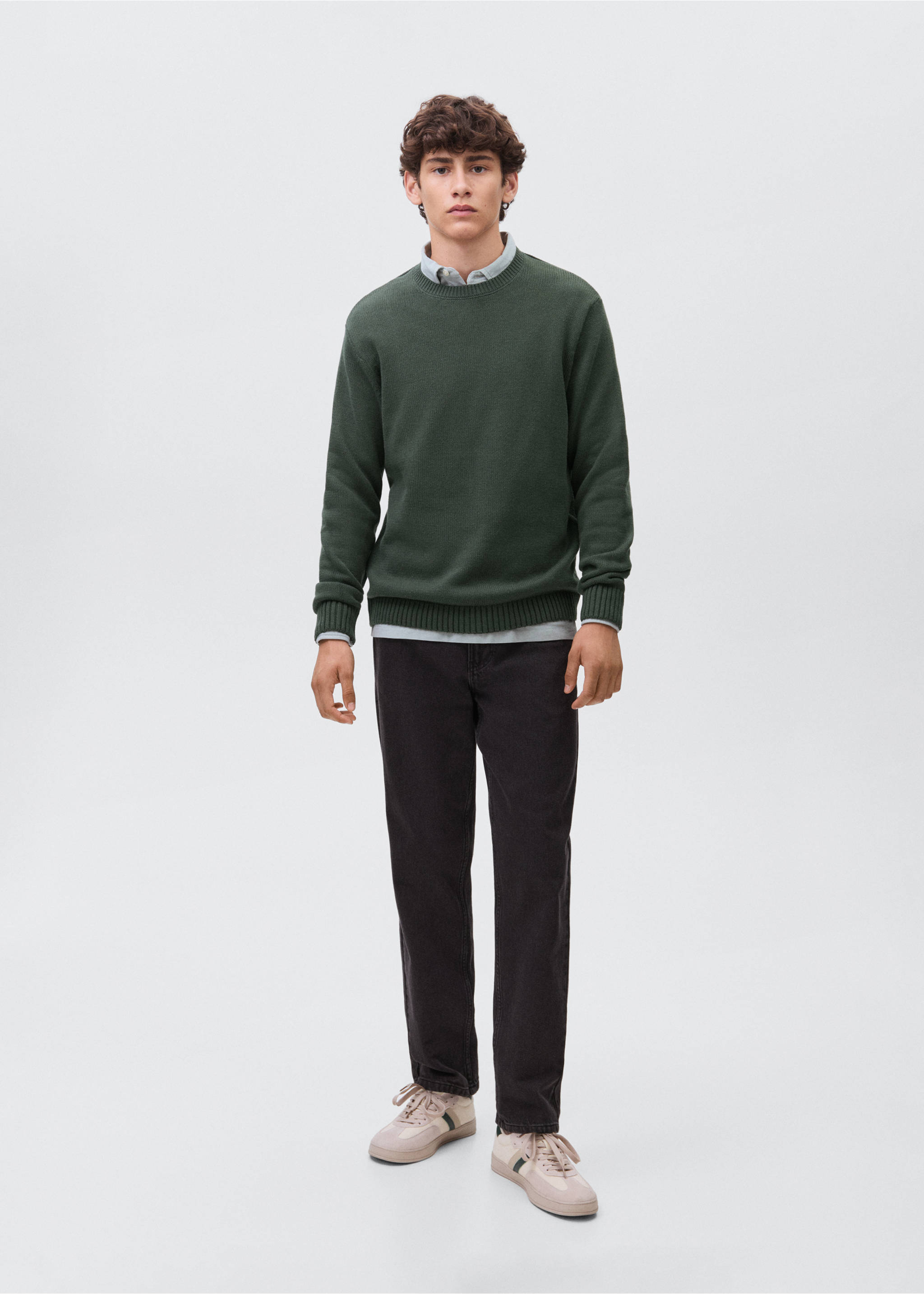 Jersey básico algodón - Plano general, Khaki. Ref: 17035820-00.