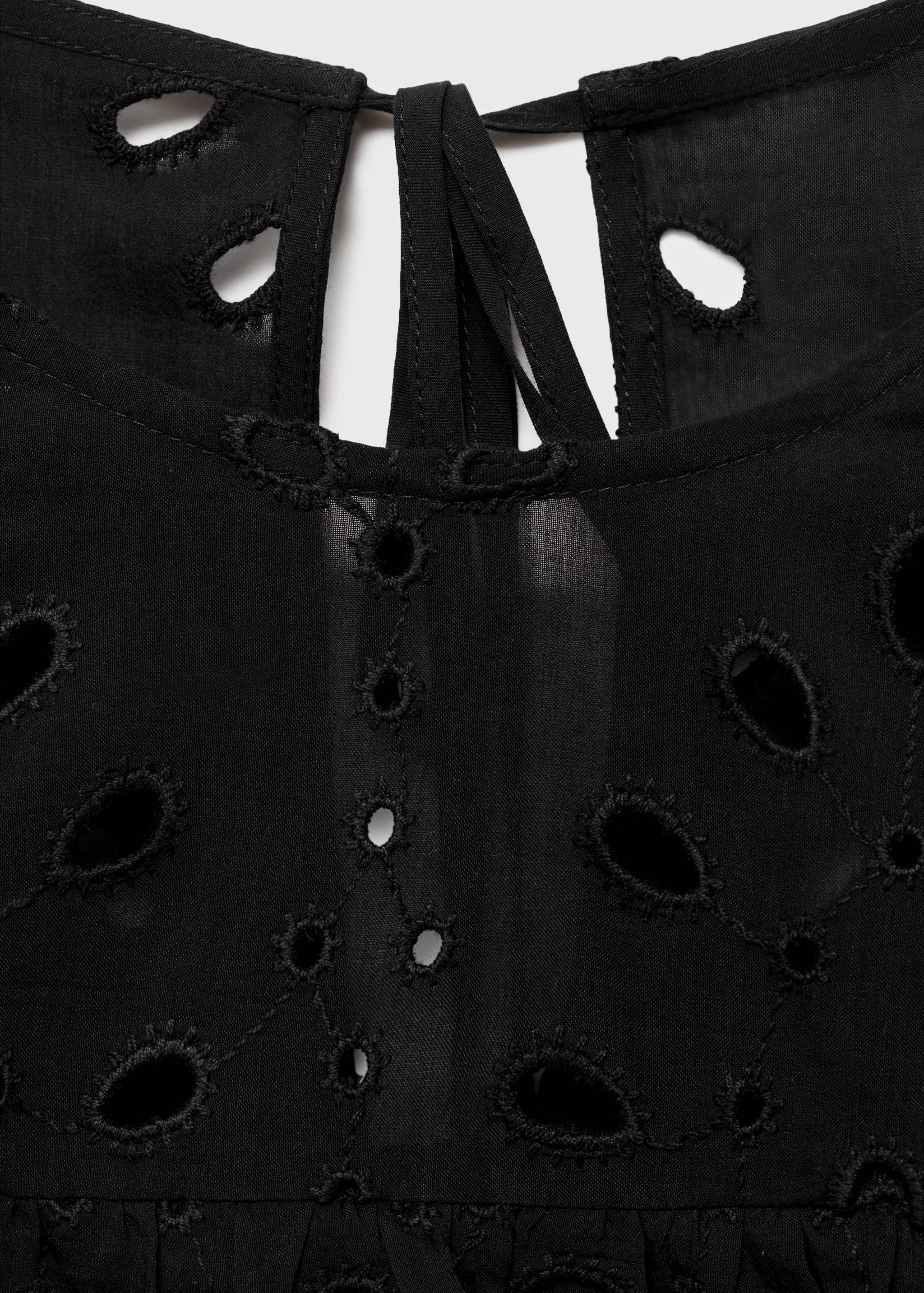 Blouse broderie perforée et volants - Détail de l'article 8