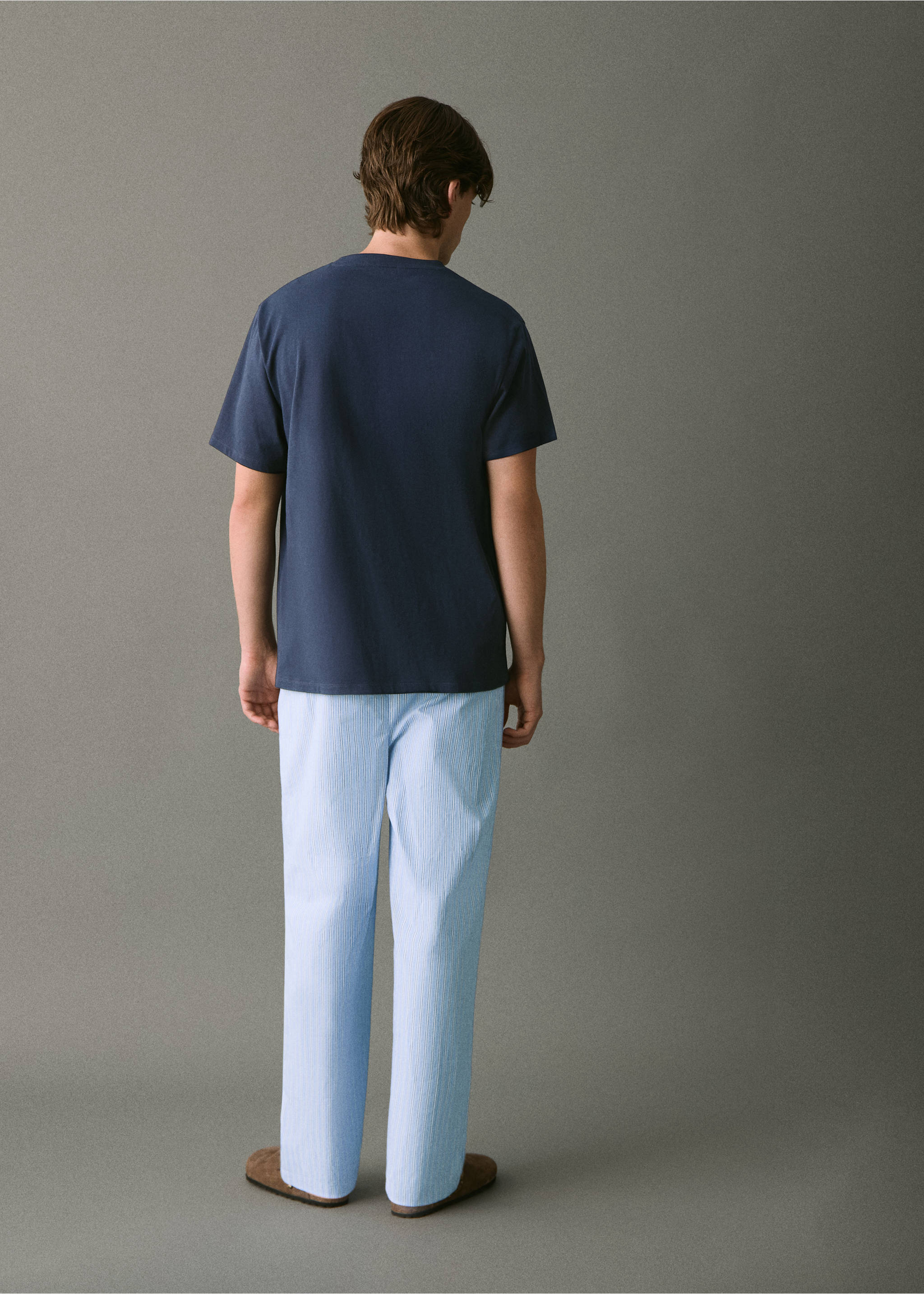 Pack pijama algodón - Reverso del artículo, Azul marino. Ref: 17035823-00.