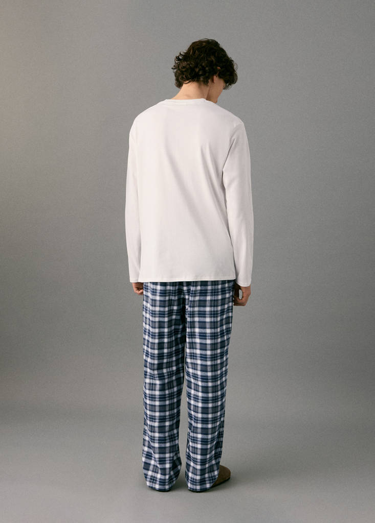Set of long check pyjamas — Off White