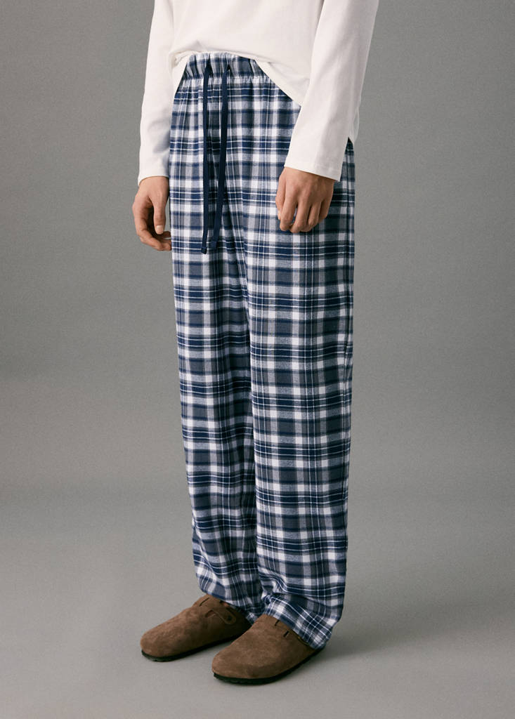 Set of long check pyjamas — Off White