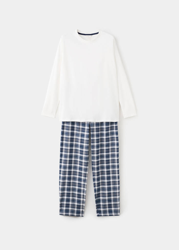Set of long check pyjamas — Off White