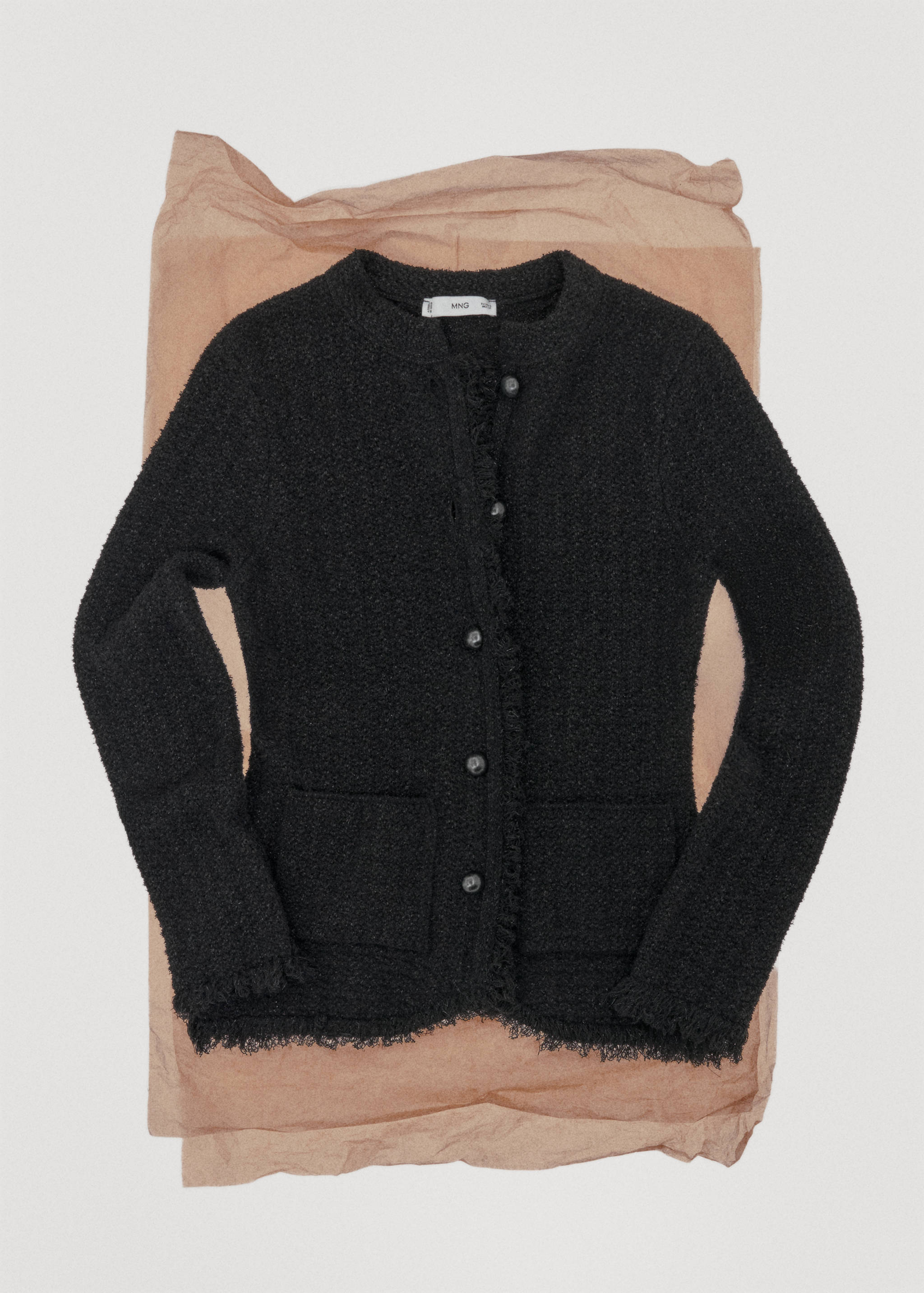 Cardigan en tweed bords effilochés - Détail de l'article 7