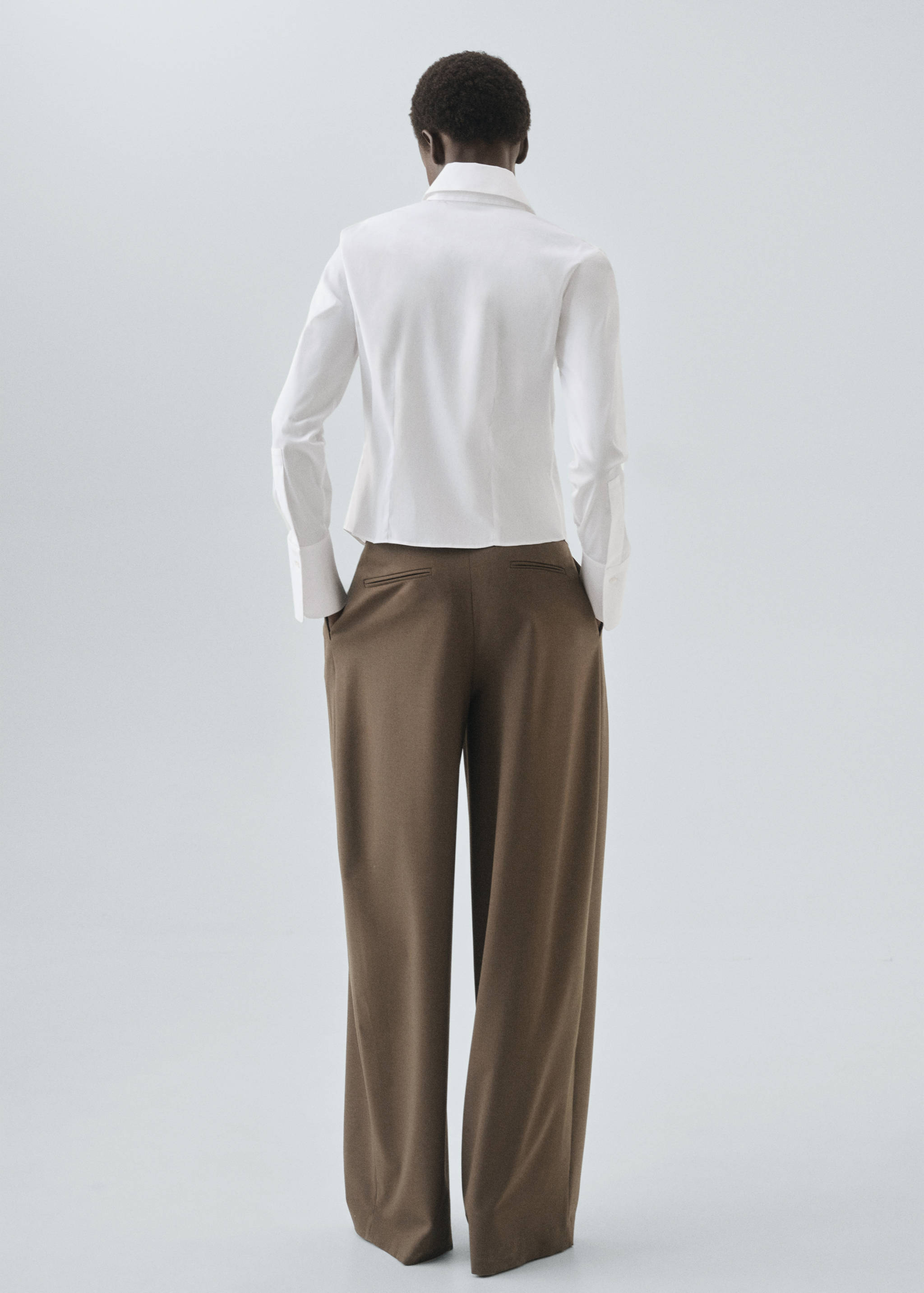 Slim-fit poplin shirt - Reverse of the article