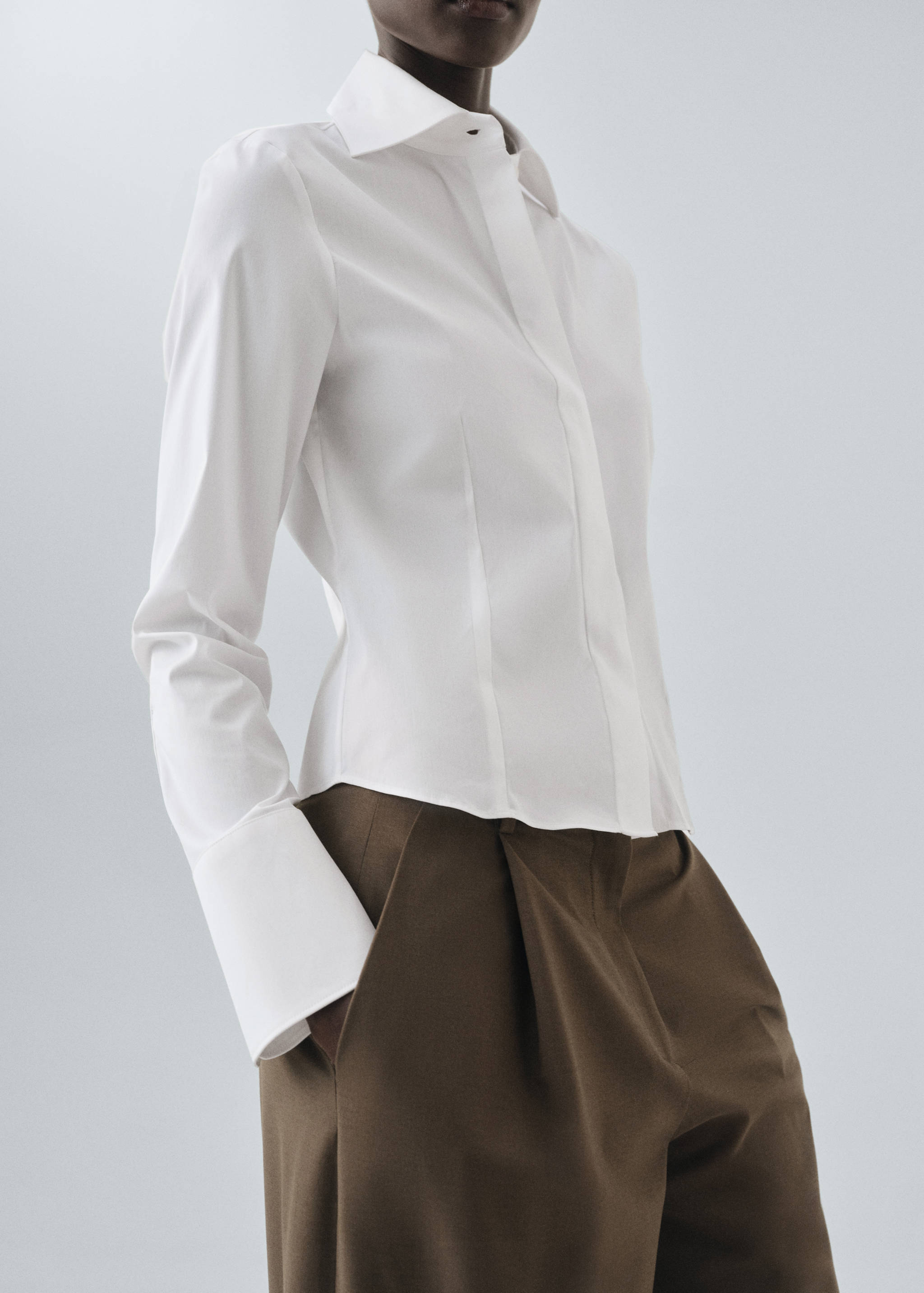 Slim-fit poplin shirt - Details of the article 6