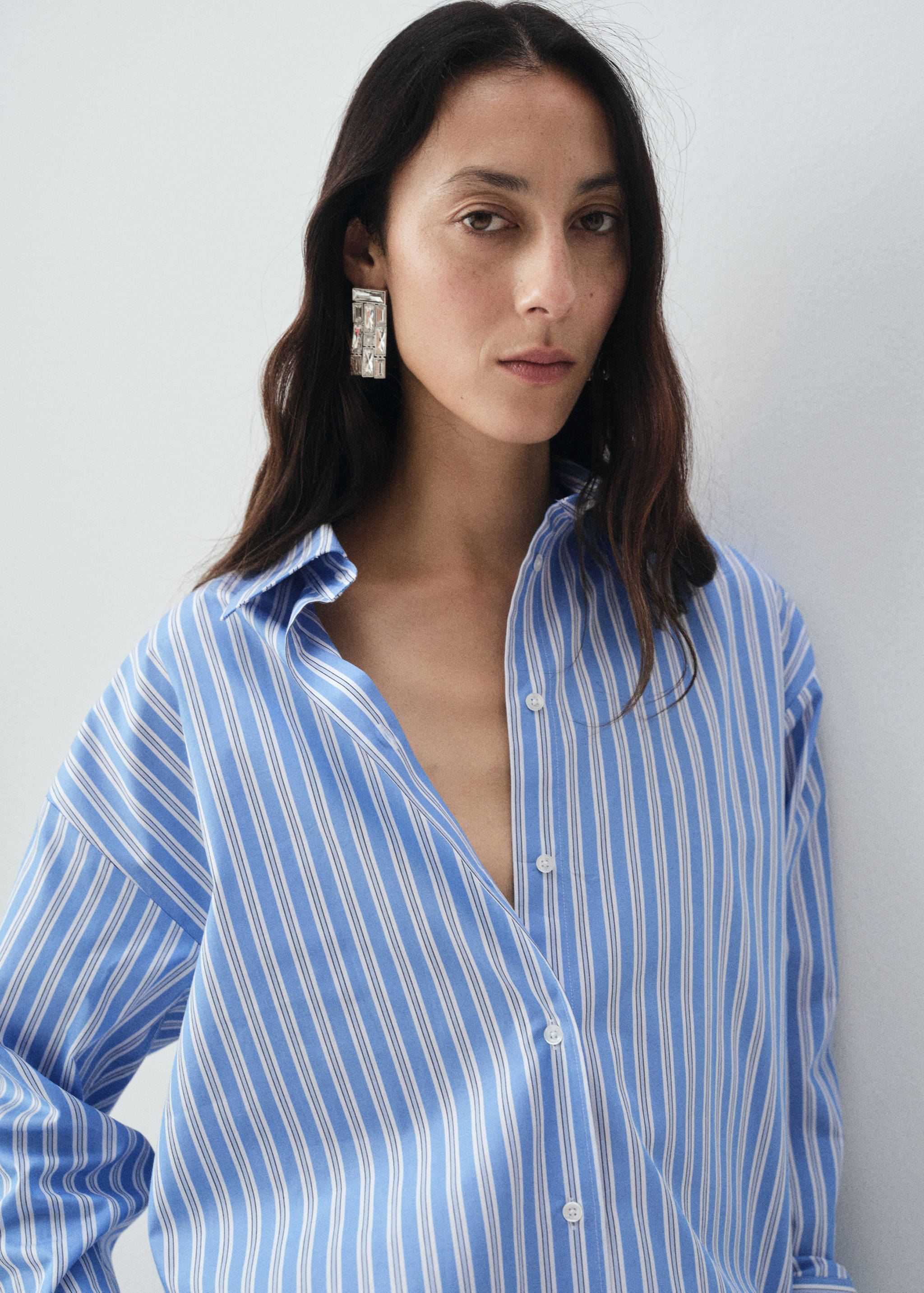 Oversize poplin shirt - Details of the article 1
