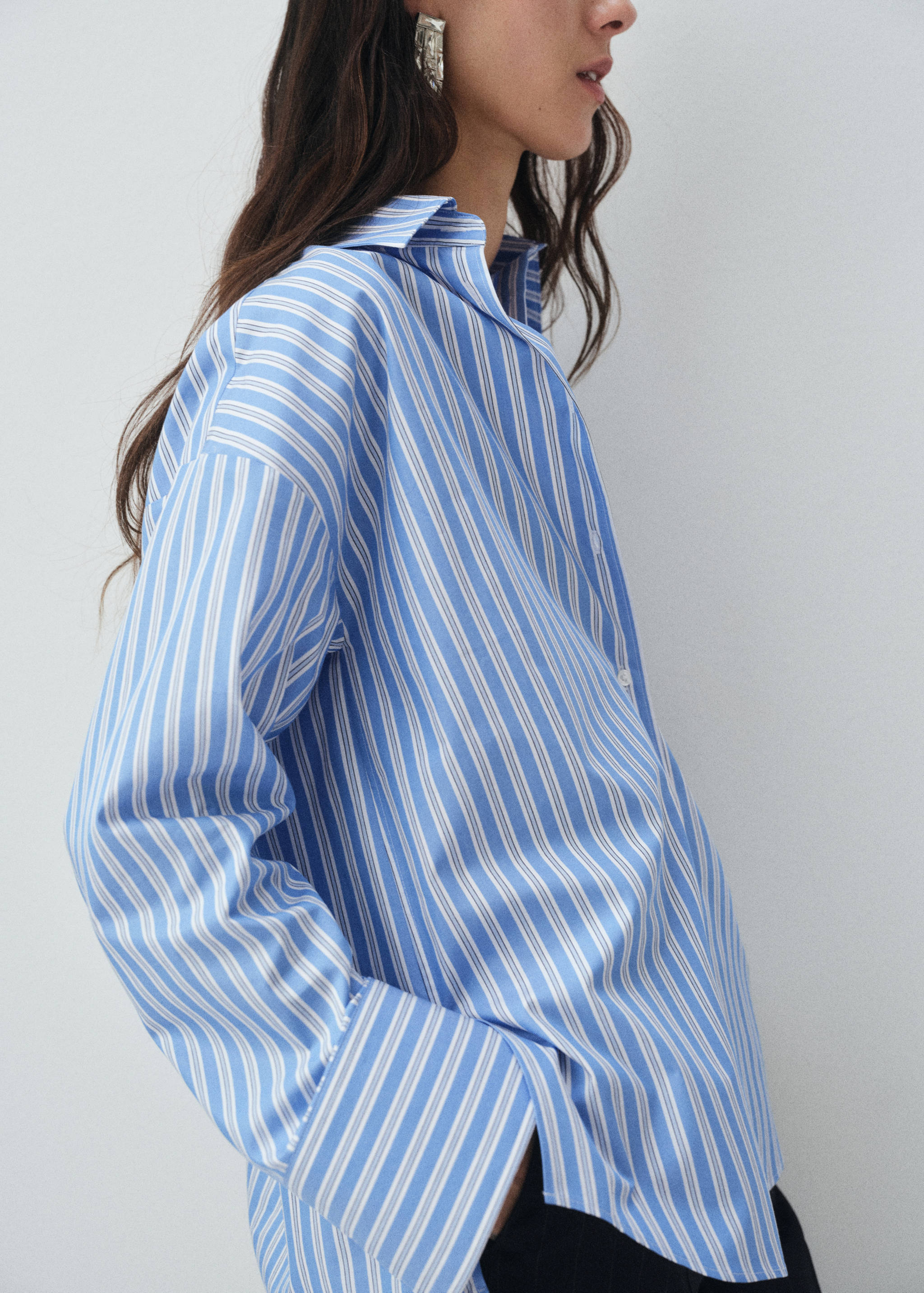 Oversize poplin shirt - Details of the article 4