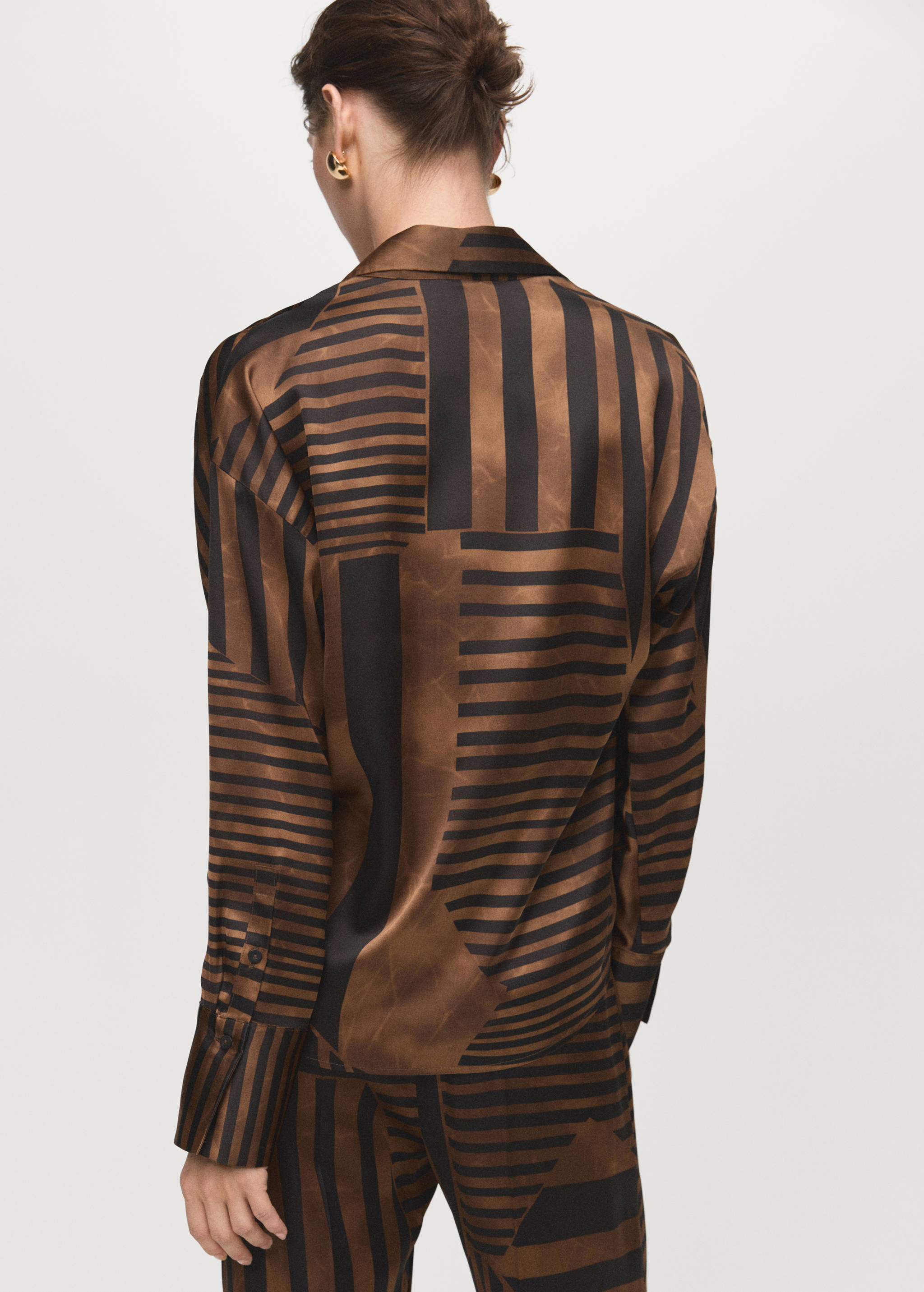 Chemise satinée rayures - Verso de l’article