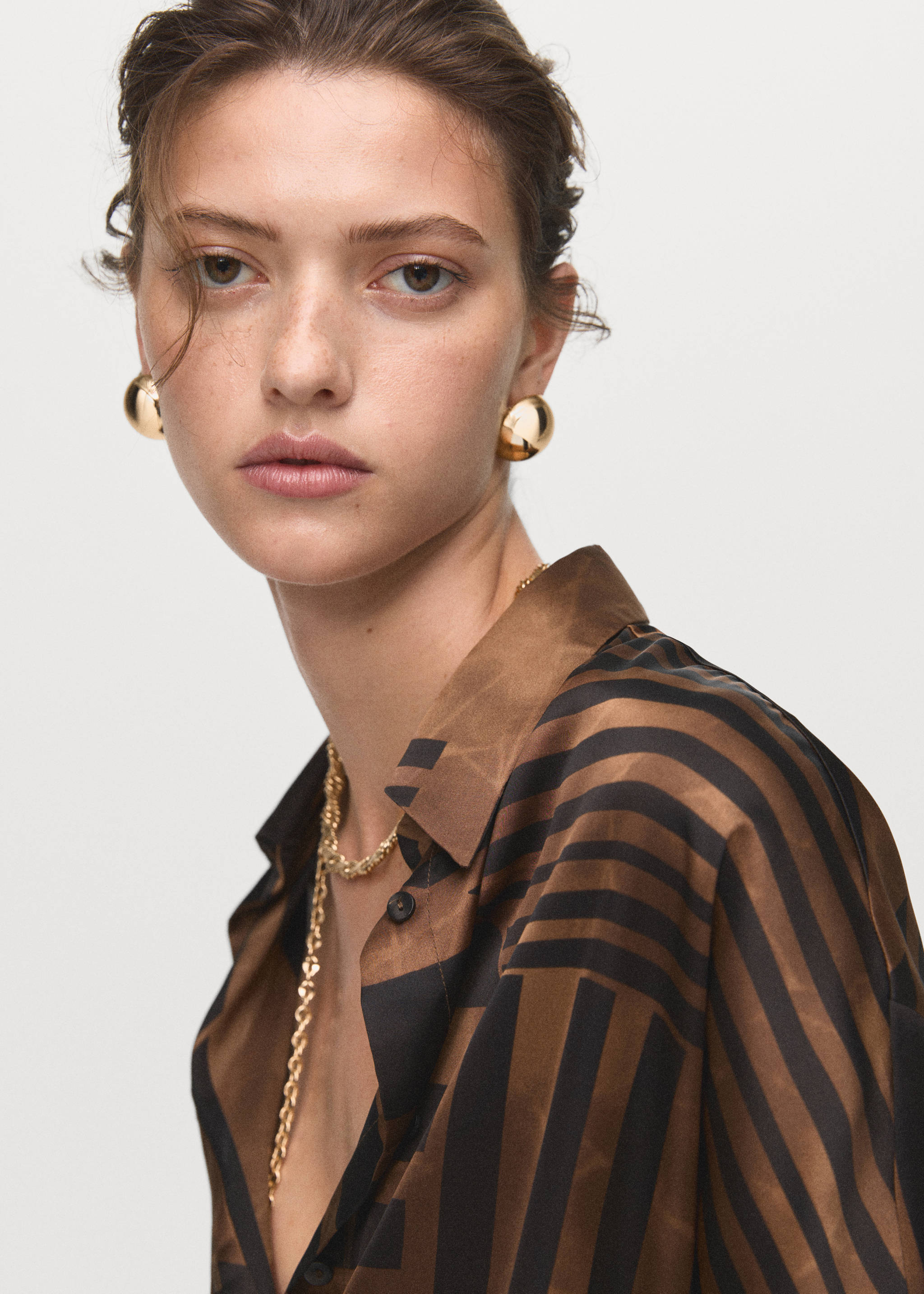 Chemise satinée rayures - Détail de l'article 1