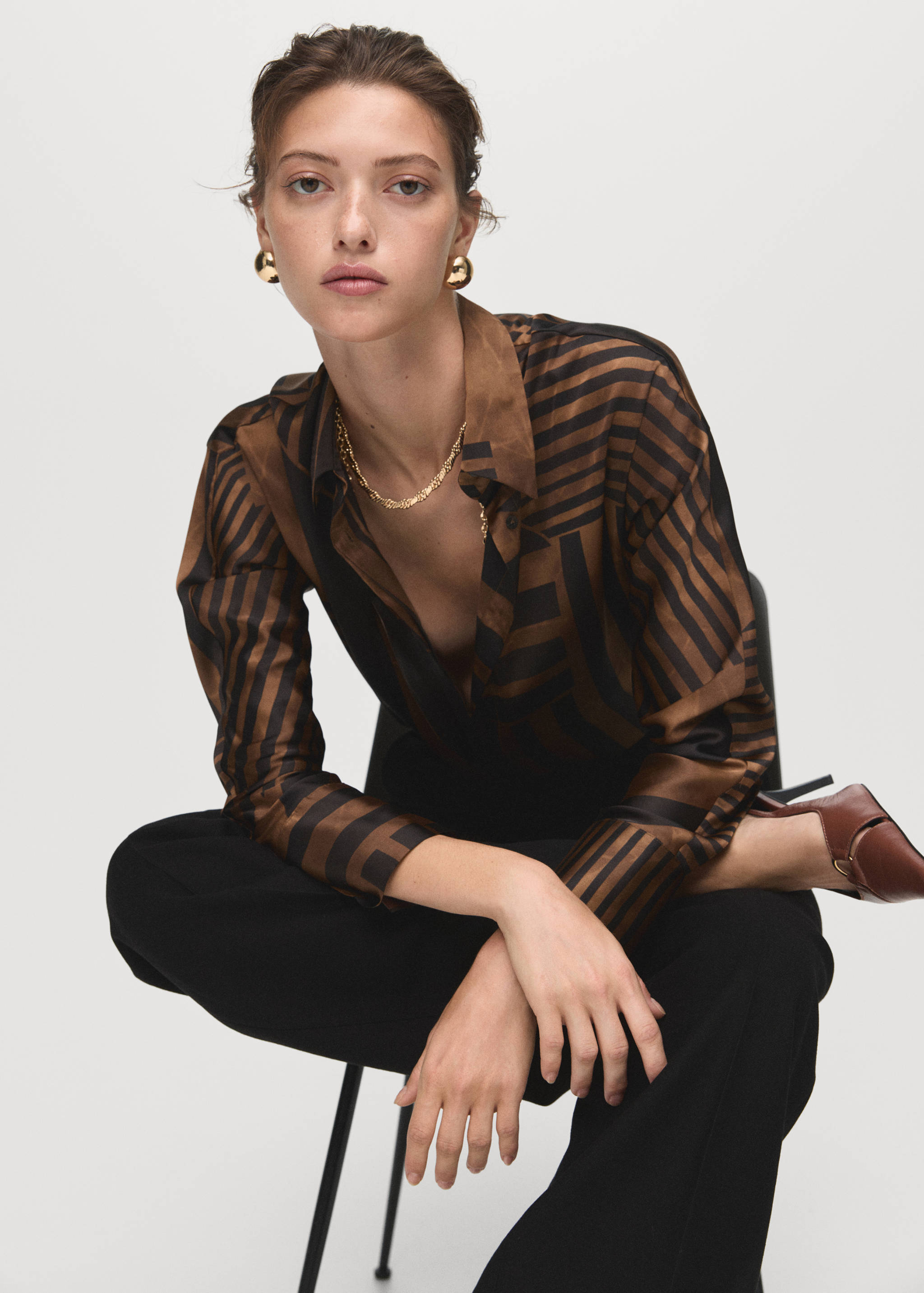 Chemise satinée rayures - Détail de l'article 2