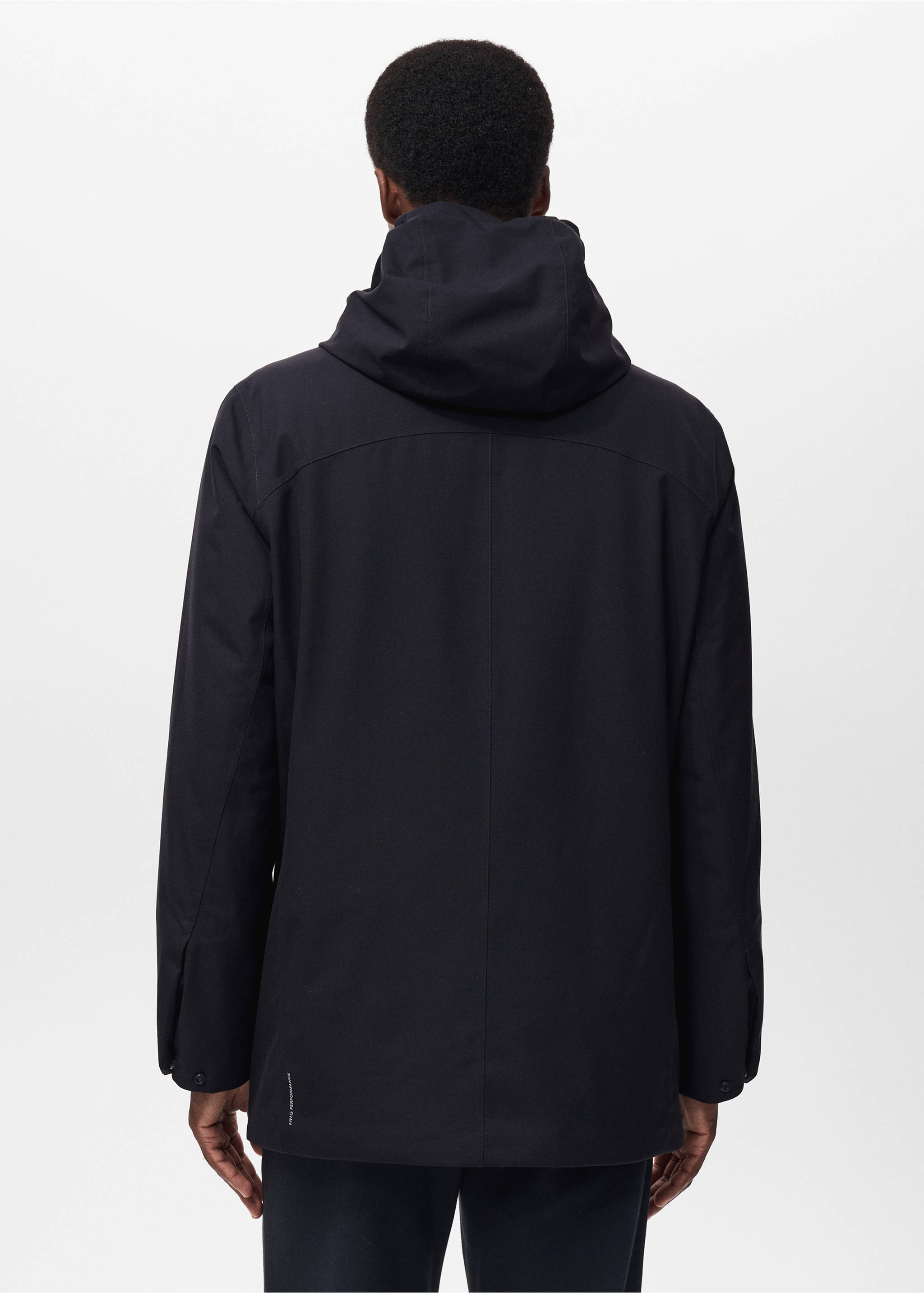 Parka packable acolchada water repellent Thermolite® - Reverso del artículo, Azul marino. Ref: 17035968-00.