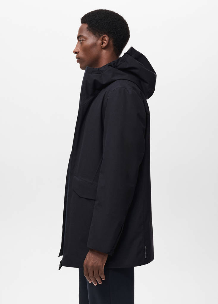 Packable water-repellent padded Thermolite® parka — Navy