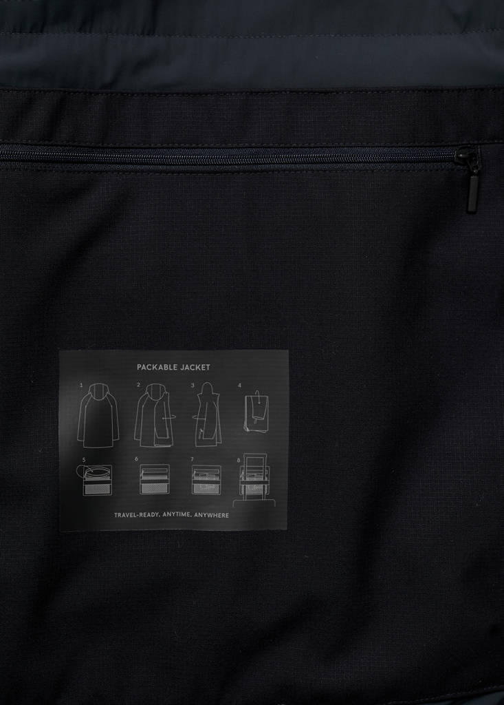Packable water-repellent padded Thermolite® parka — Navy