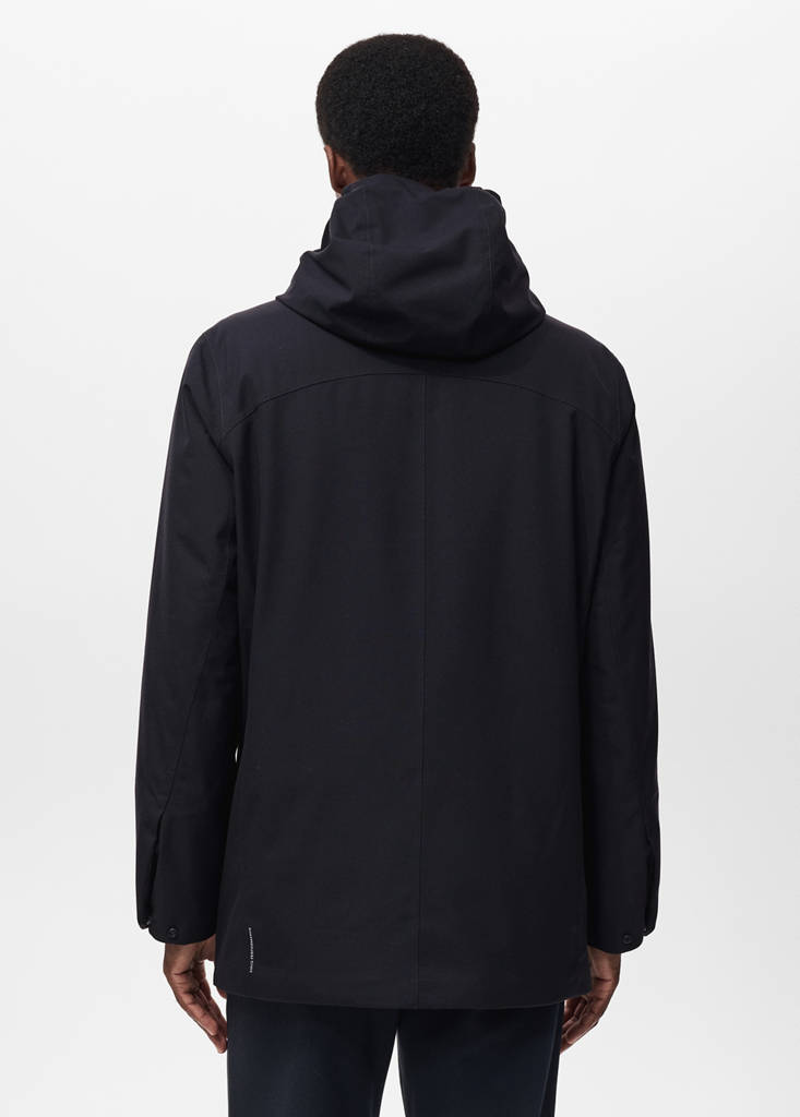 Packable water-repellent padded Thermolite® parka — Navy