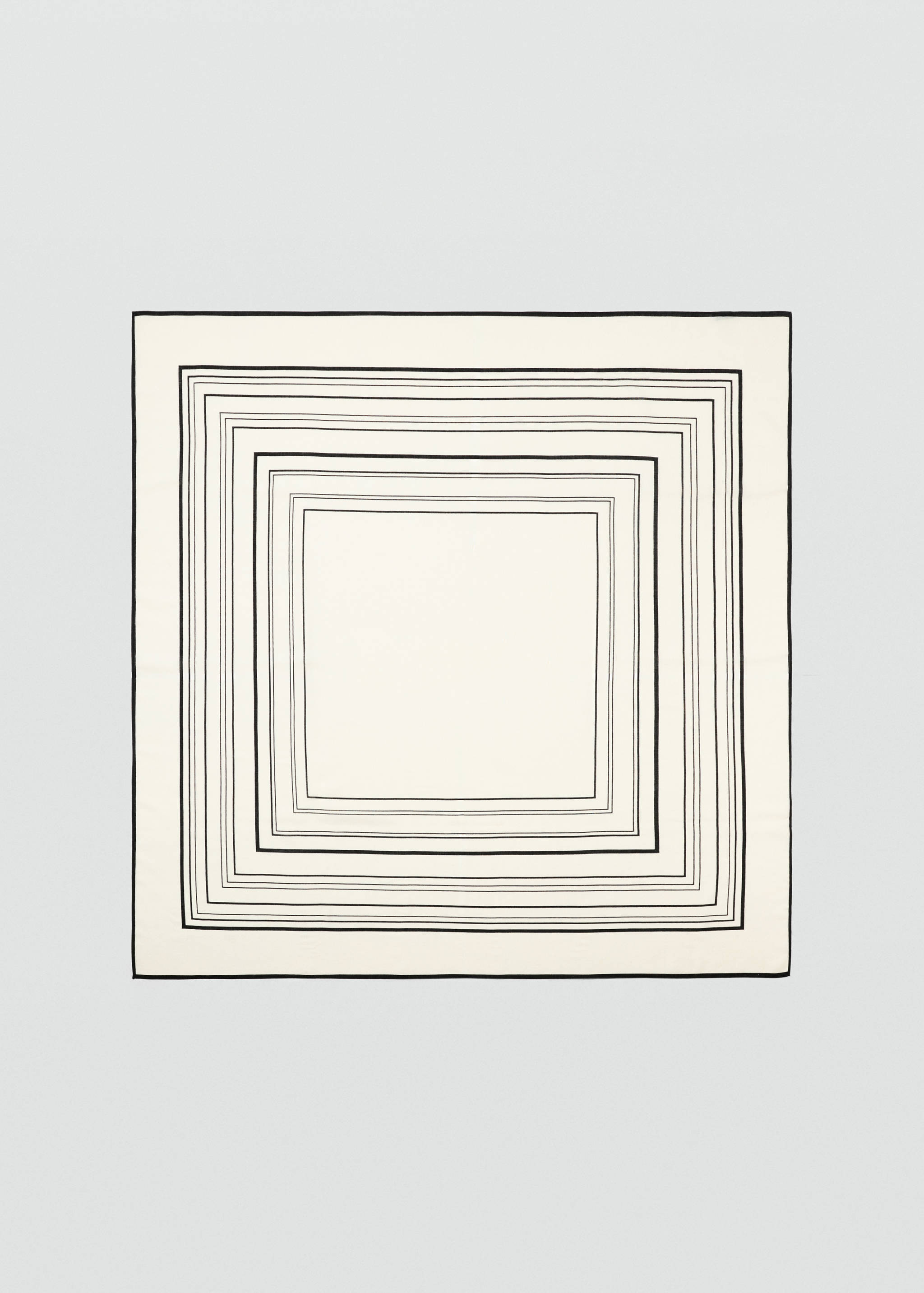 100% wool geometric-print foulard - Details of the article 1