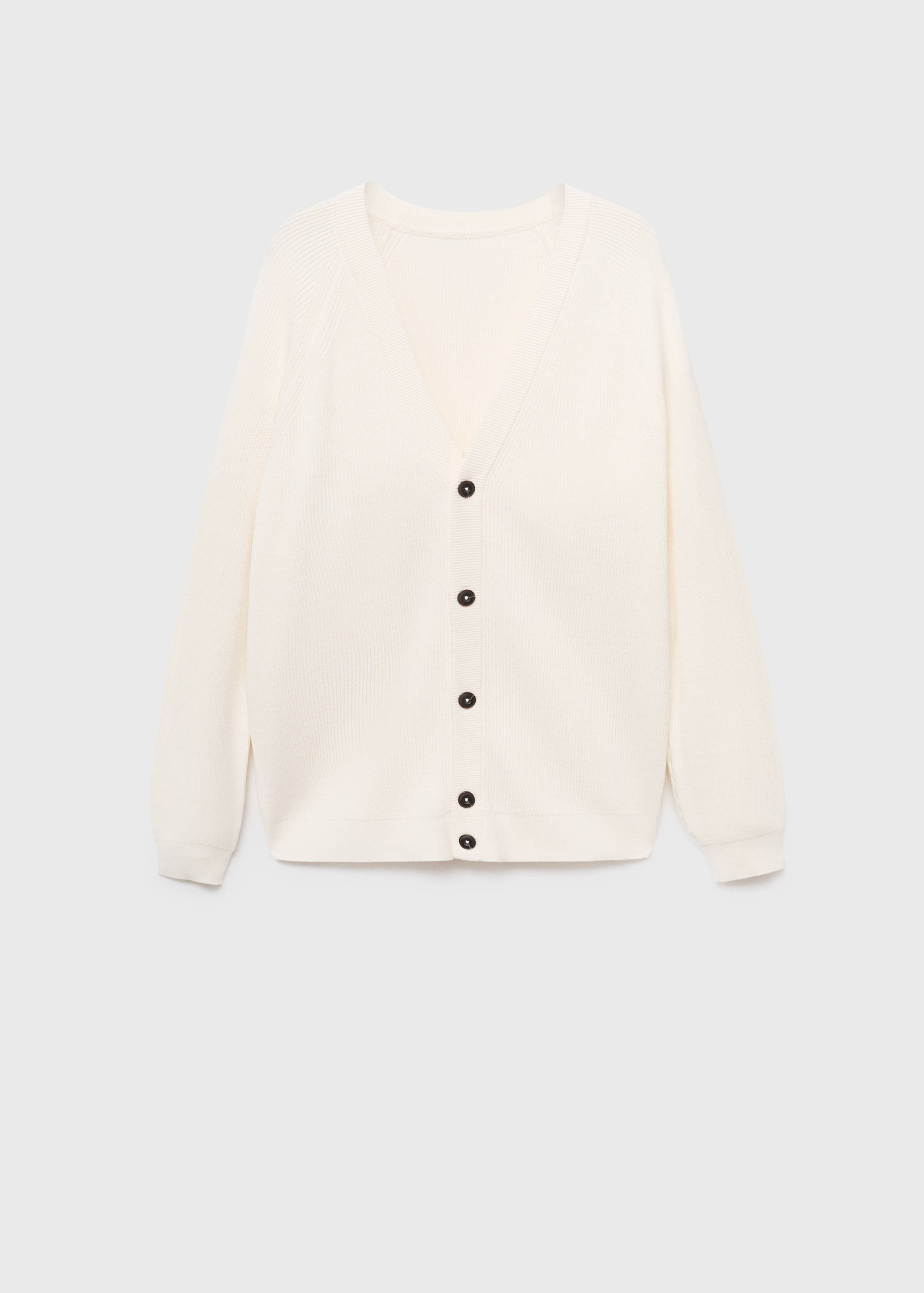 Ribbed knitted cardigan with buttons - Article without model