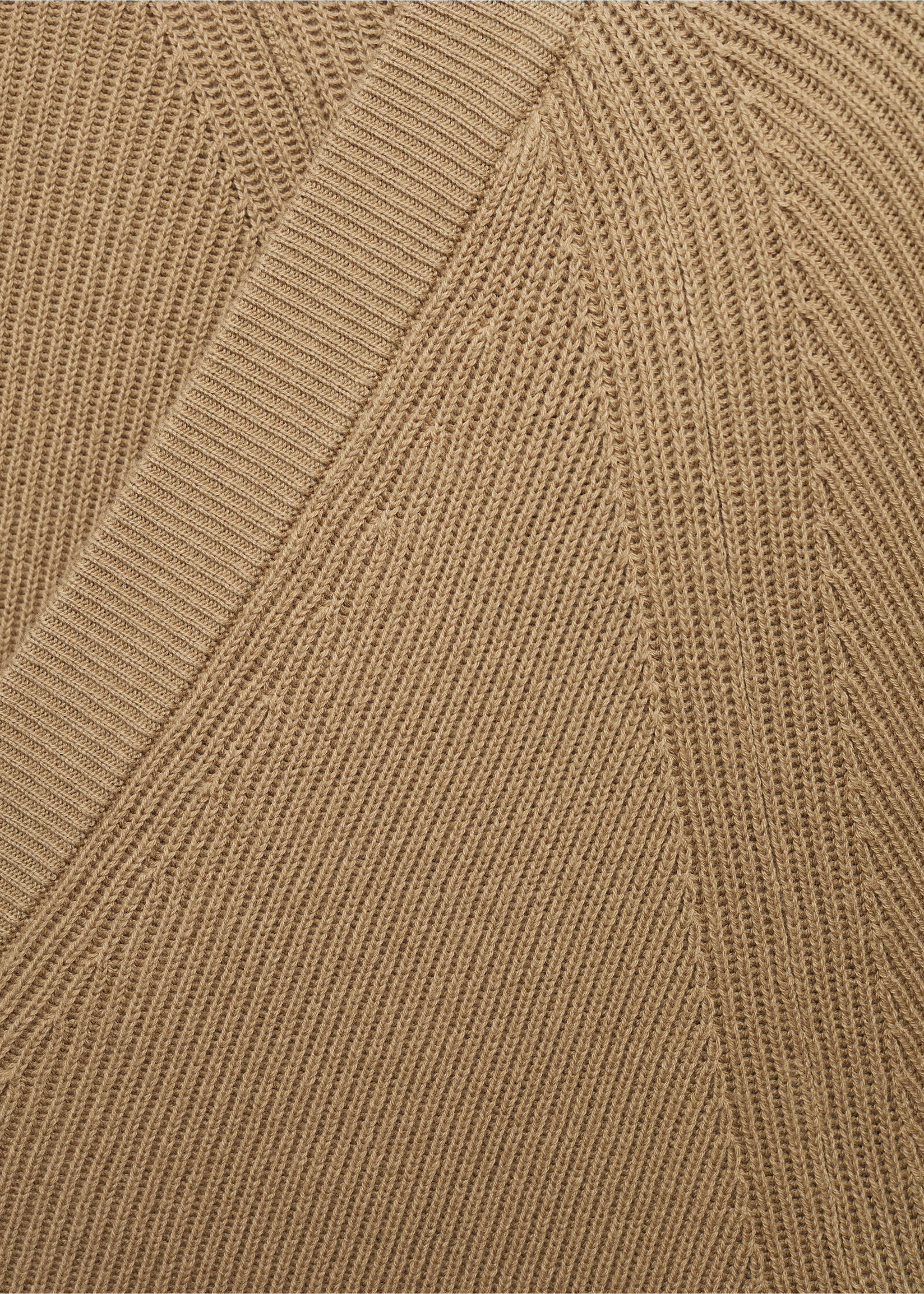 系扣罗纹针织开襟毛衣 - null, 米黄色. Ref: 17035974-00.