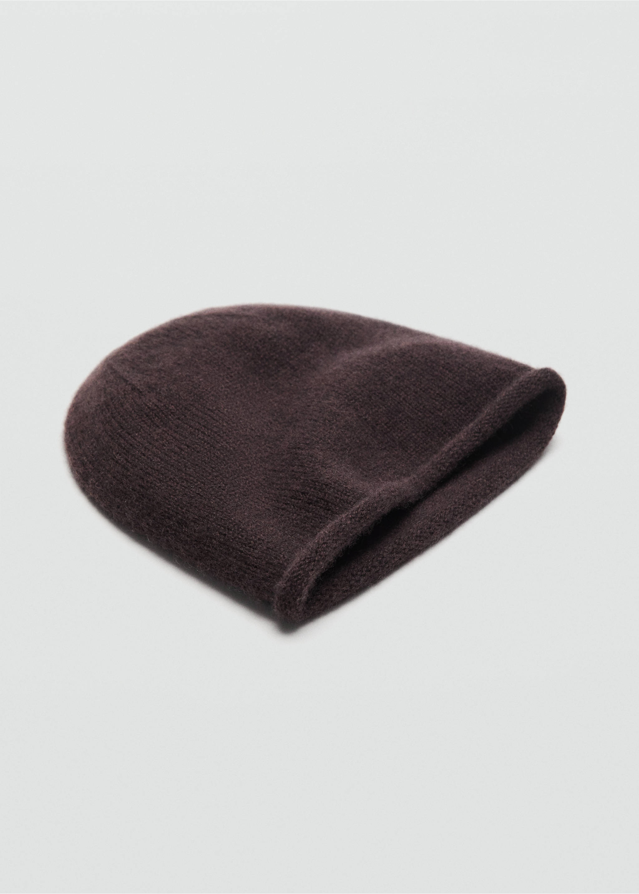 Bonnet 100 % cachemire - Plan moyen, Chocolat. Ref: 17035976-00.