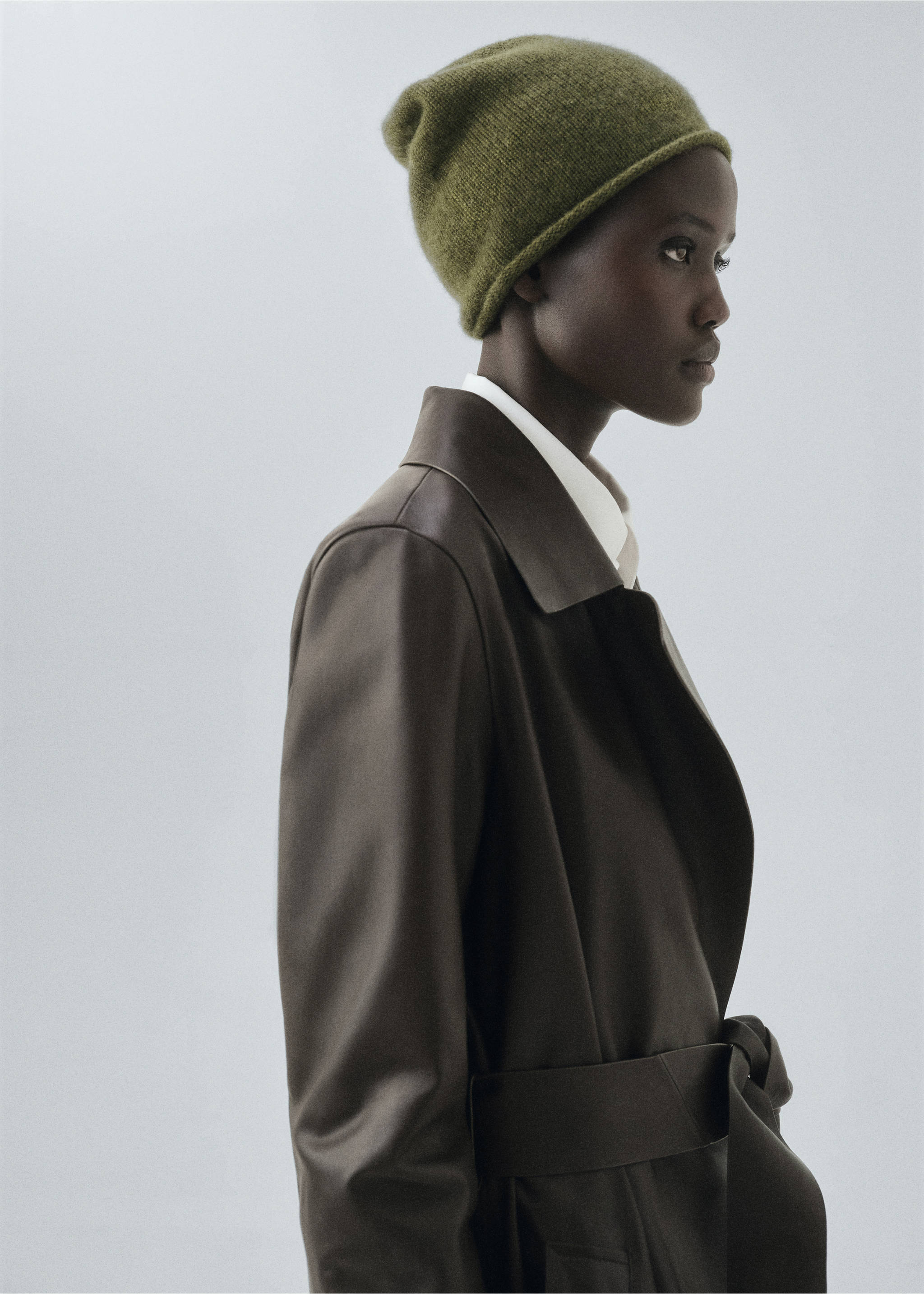 Bonnet 100 % cachemire - Plan général, Vert moyen. Ref: 17035976-00.