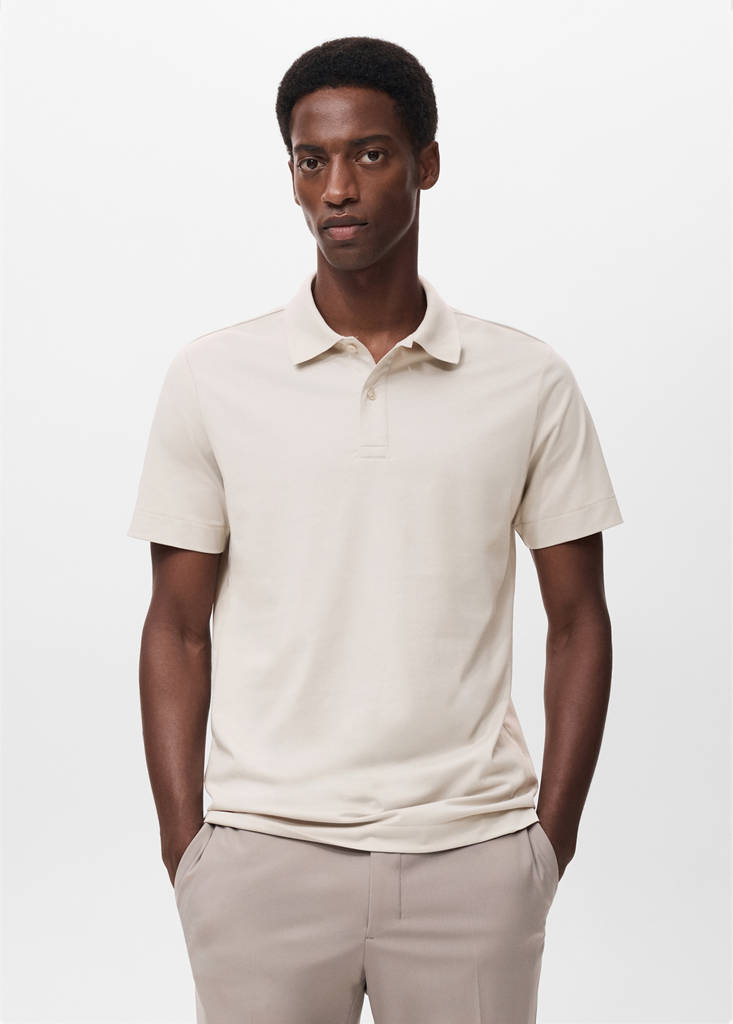 Slim-fit Thermolite® polo shirt — Ice Grey