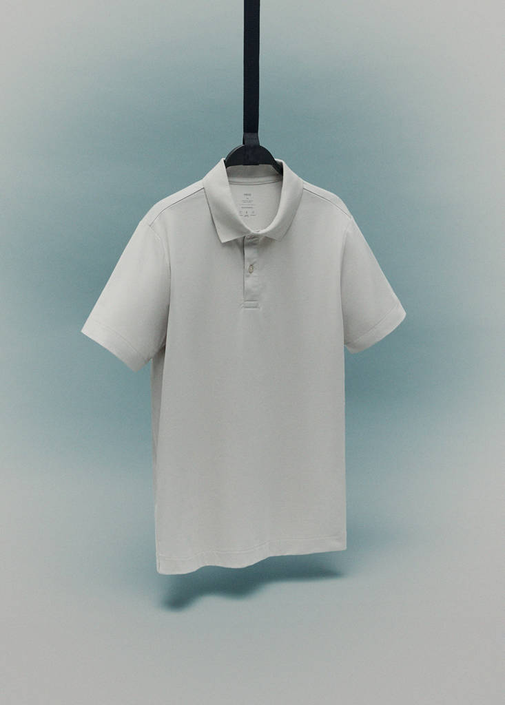 Slim-fit Thermolite® polo shirt — Ice Grey