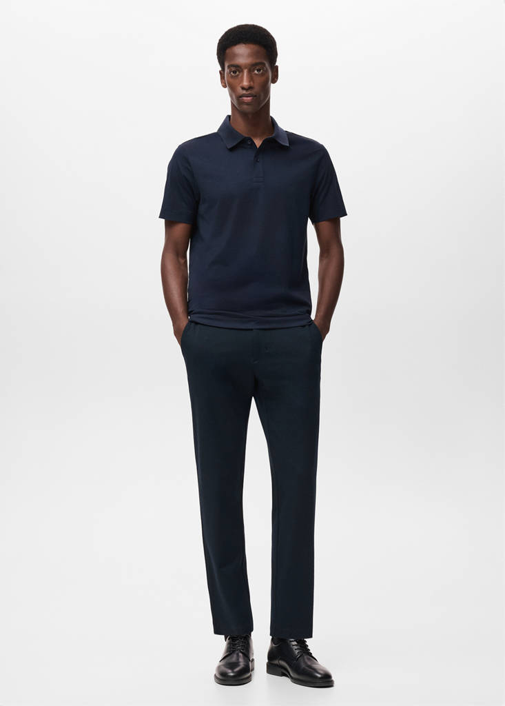 Slim-fit Thermolite® polo shirt — Navy