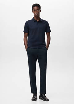 Slim-fit Thermolite® polo shirt — Navy 2