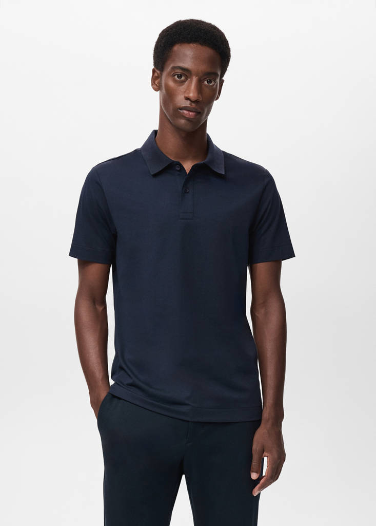 Slim-fit Thermolite® polo shirt — Navy