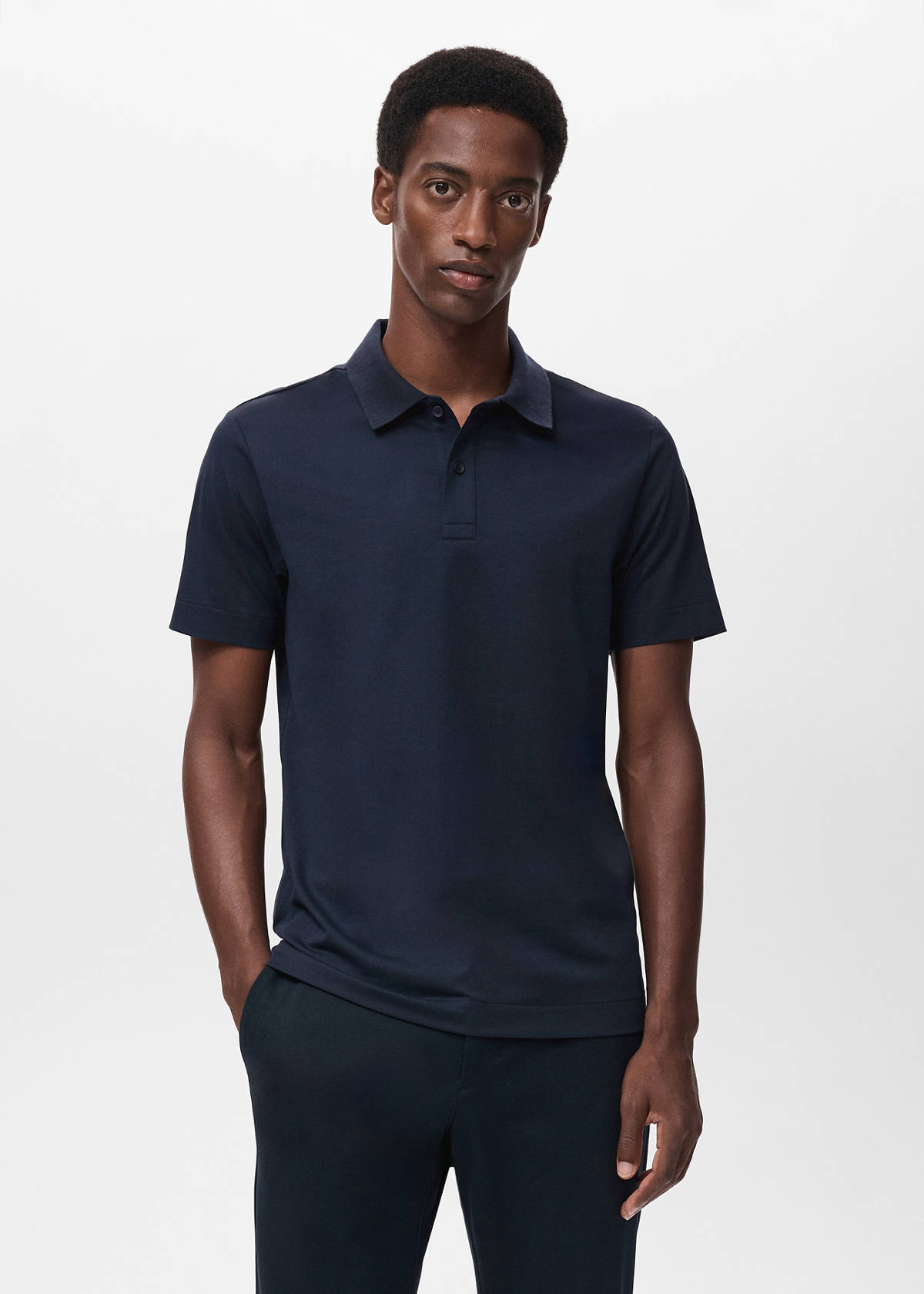 Slim-fit Thermolite® polo shirt — Navy