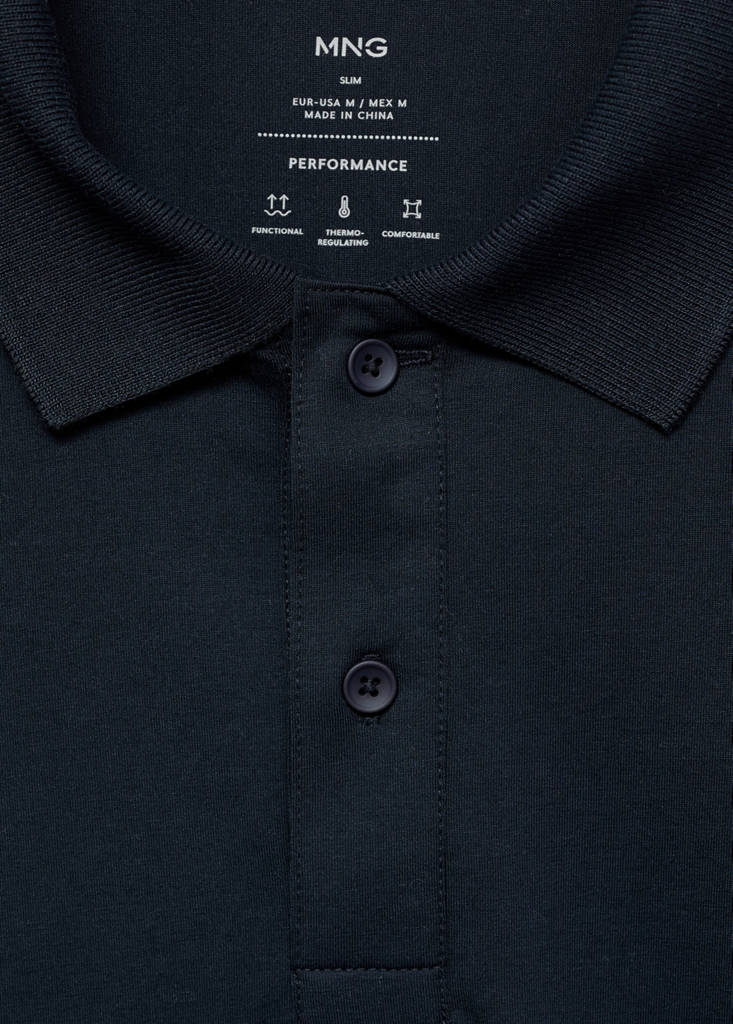 Slim-fit Thermolite® polo shirt — Navy
