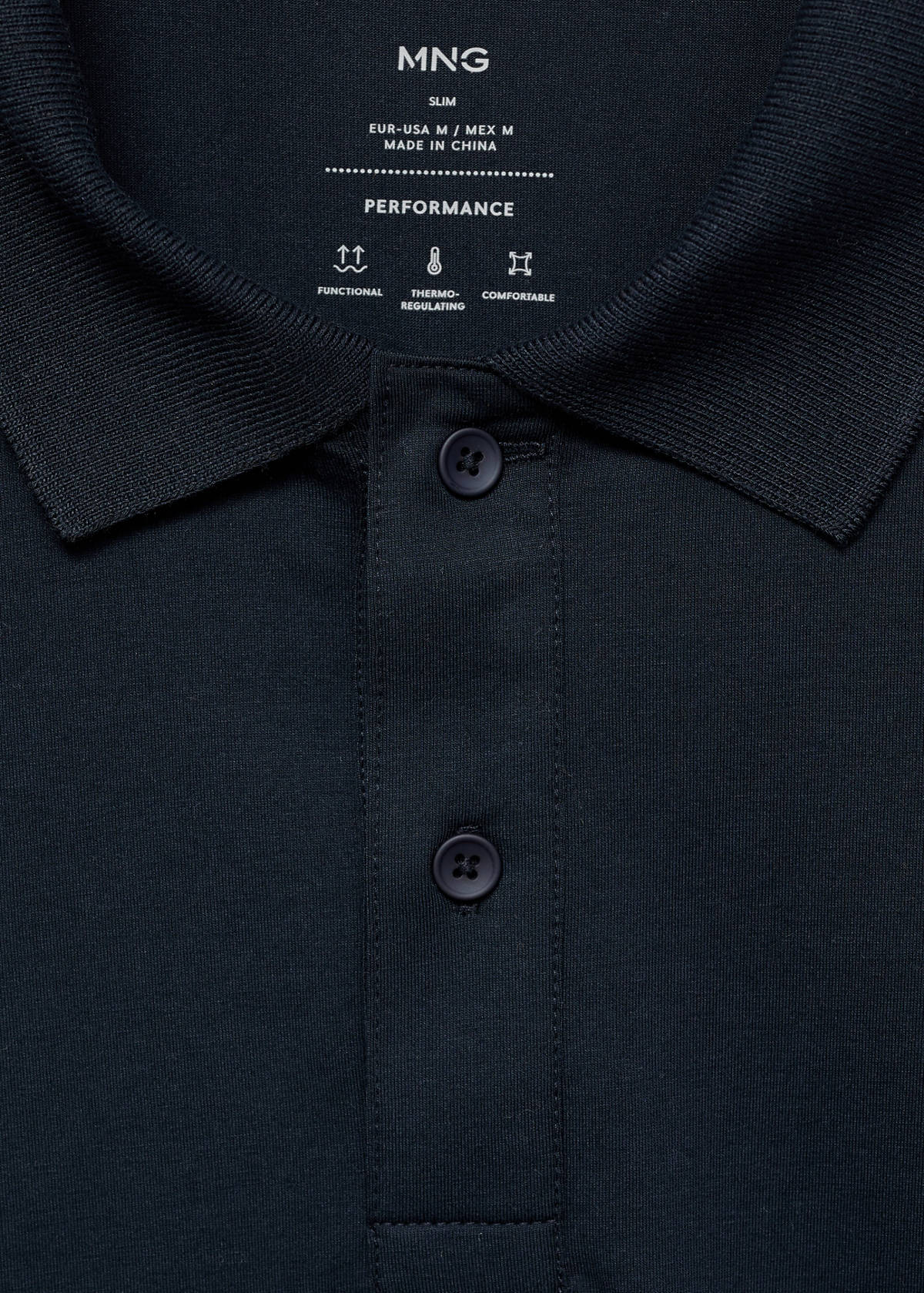Slim-fit Thermolite® polo shirt — Navy