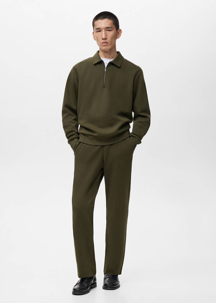 Cotton joggers with elastic waist