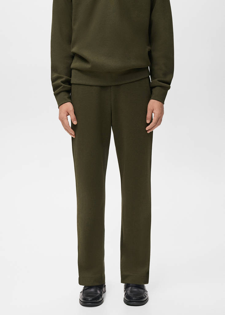 Cotton joggers with elastic waist - thumbnail 2
