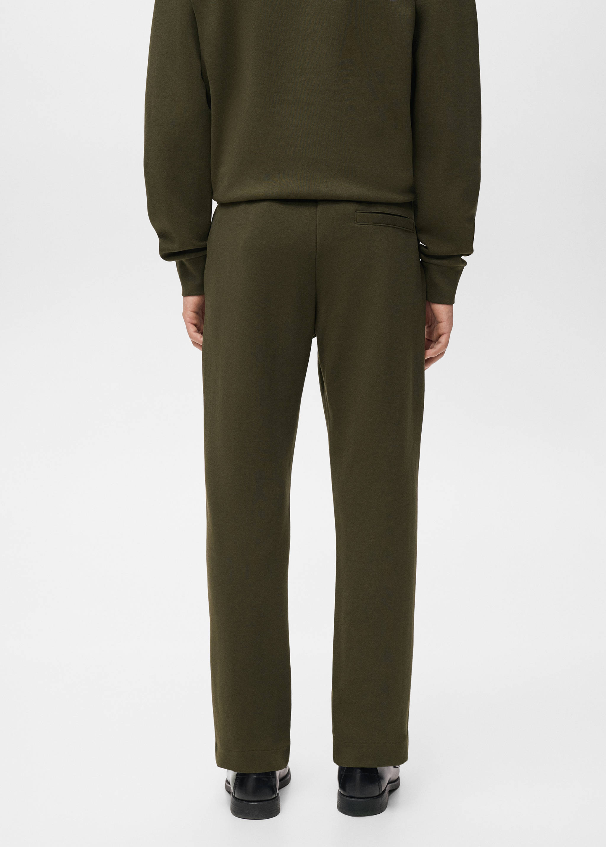 سروال رياضي بخصر مطاطي من القطن - الجهة الخلفية للمنتج