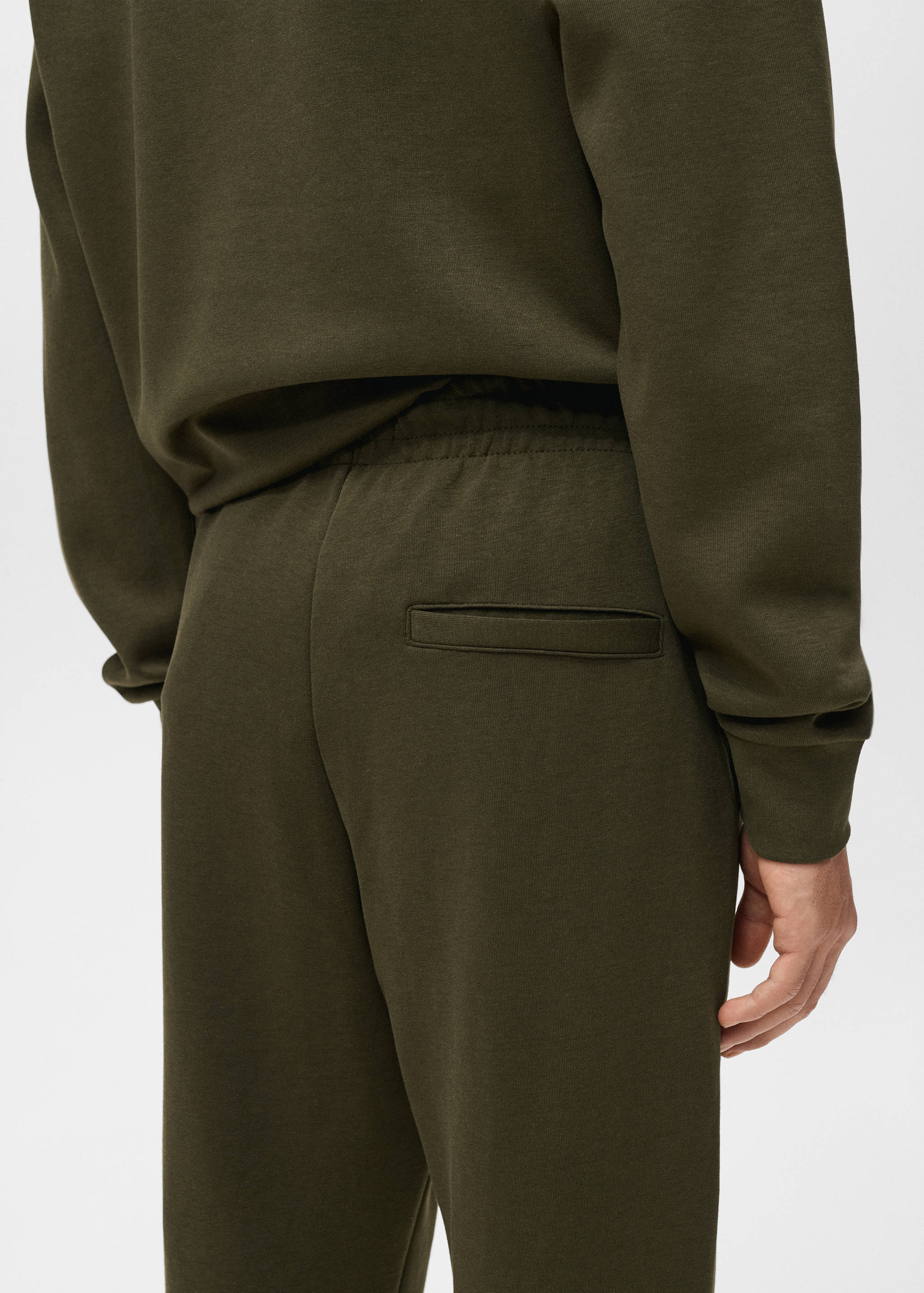 سروال رياضي بخصر مطاطي من القطن - تفاصيل المنتج 6