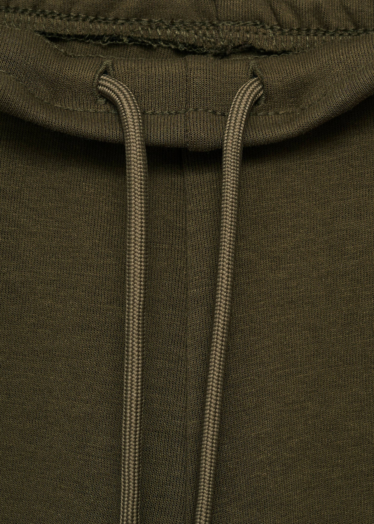 Cotton joggers with elastic waist — Olive Green