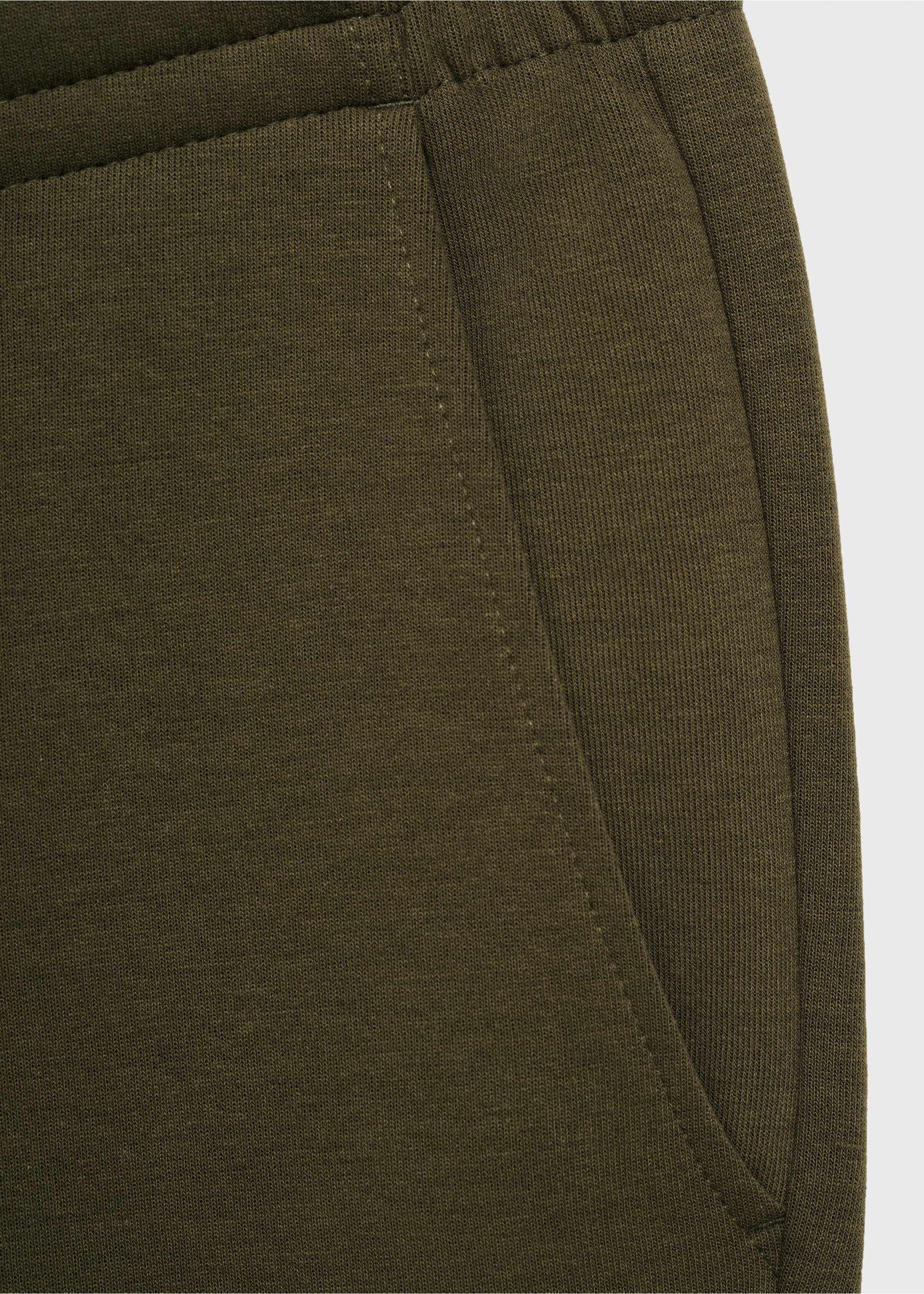 Joggers algodón cintura elástica - Detalle del artículo 0, Oliva. Ref: 17035978-00.