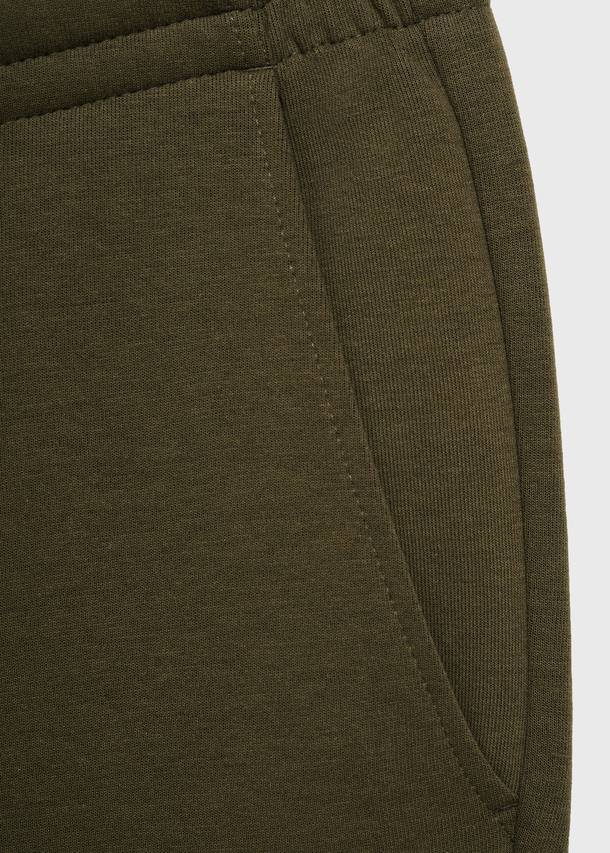 سروال رياضي بخصر مطاطي من القطن - تفاصيل المنتج 0