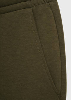 Cotton joggers with elastic waist — Olive Green 9
