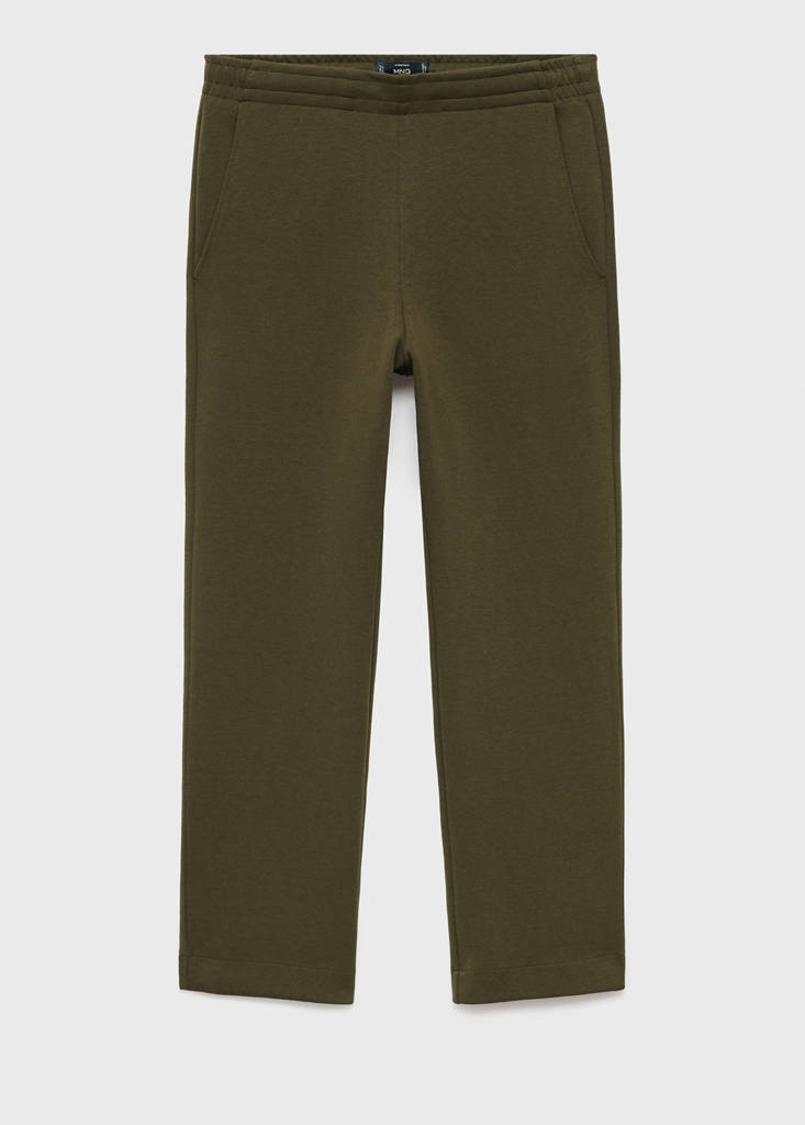 Cotton joggers with elastic waist - thumbnail 4