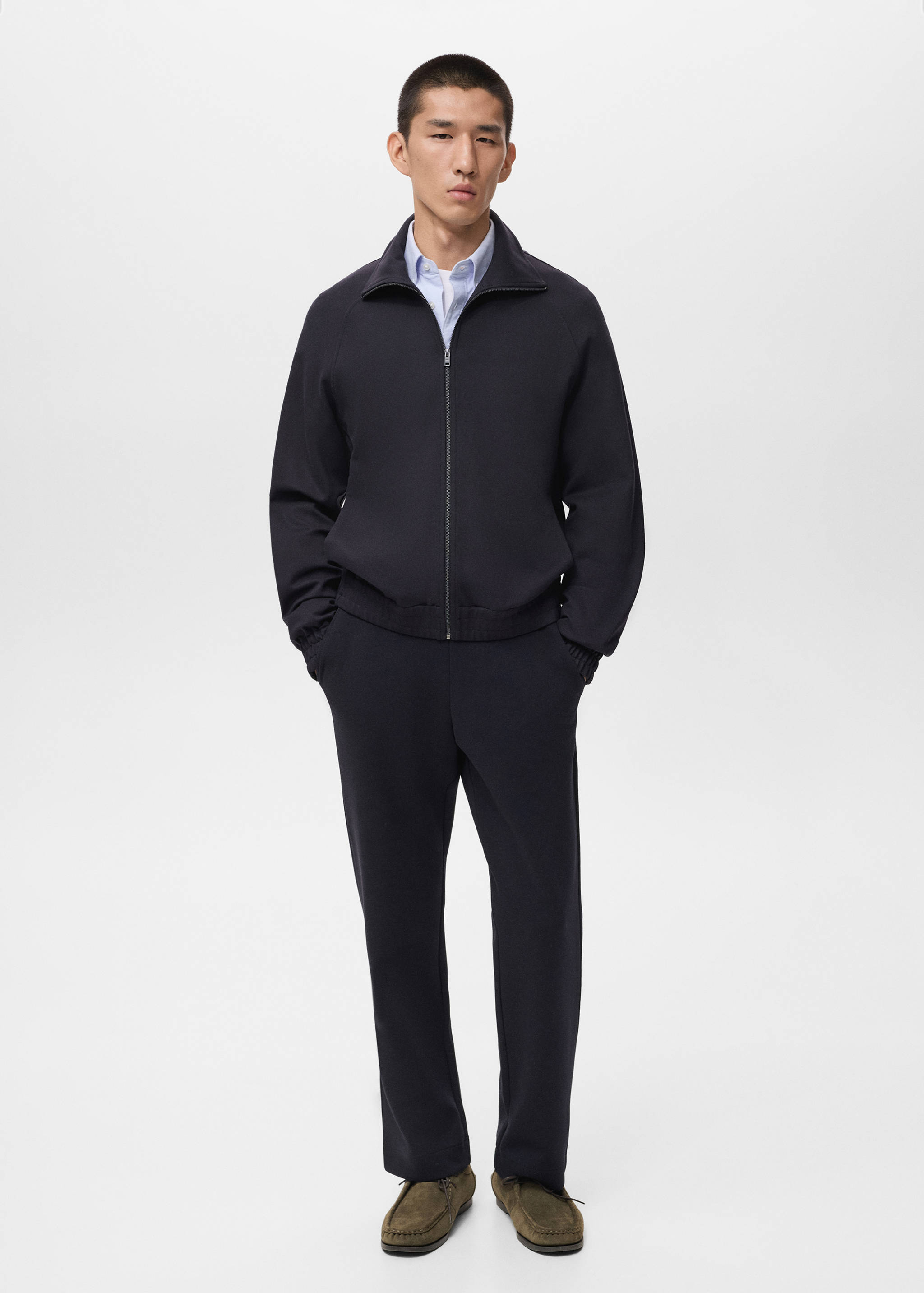 سروال رياضي بخصر مطاطي من القطن - رؤية عامة