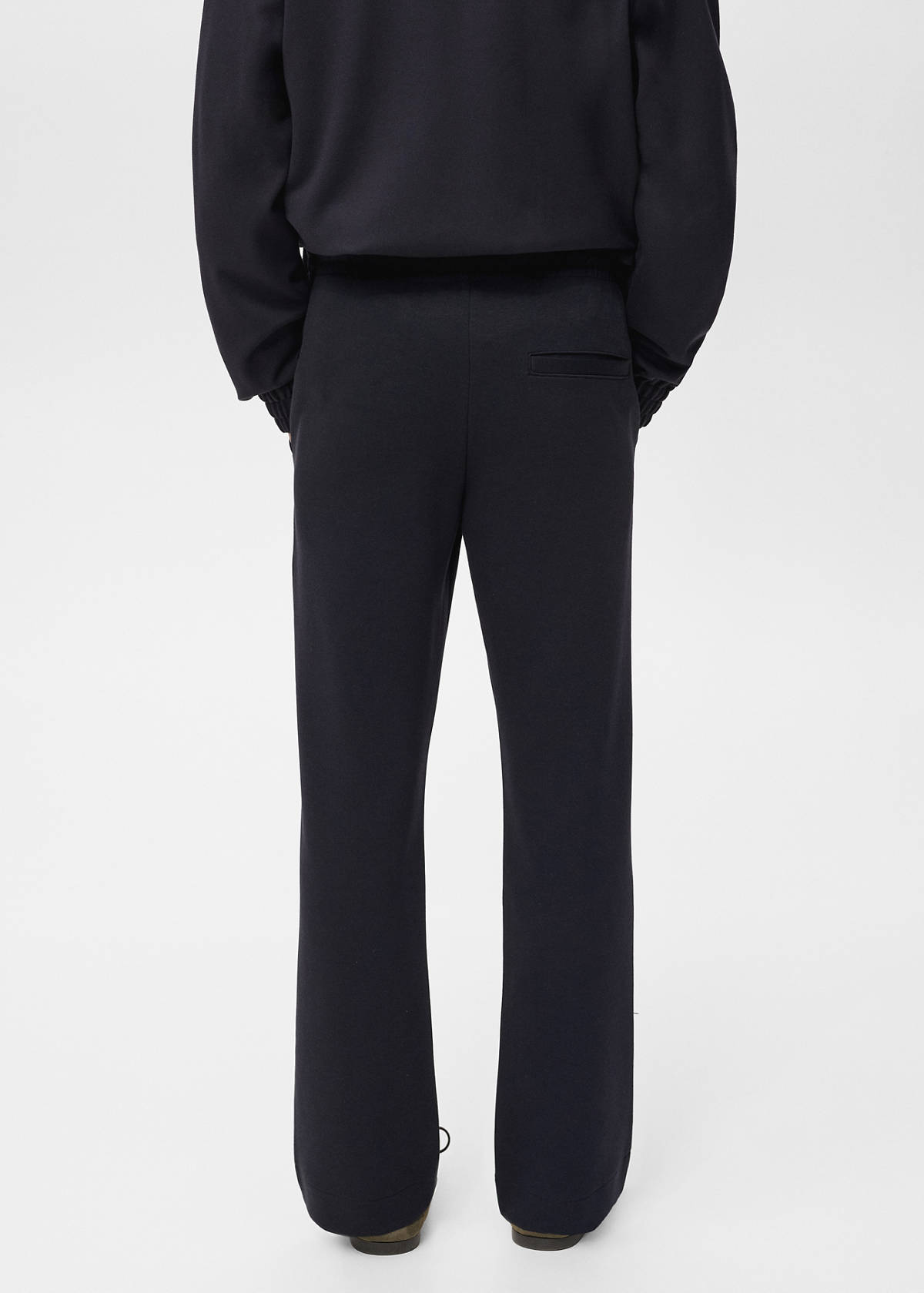 Cotton joggers with elastic waist — Navy