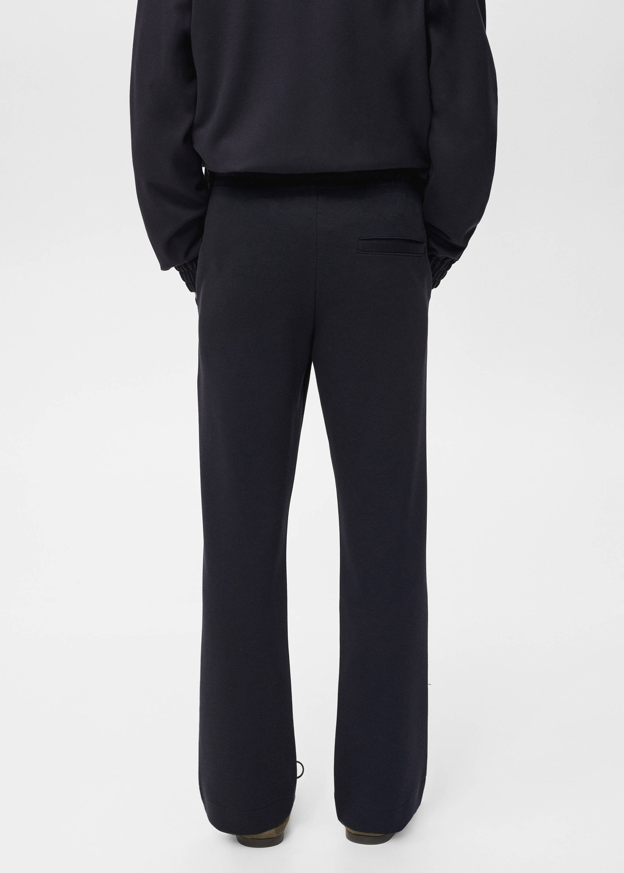 سروال رياضي بخصر مطاطي من القطن - الجهة الخلفية للمنتج