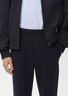 Cotton joggers with elastic waist — Navy 5