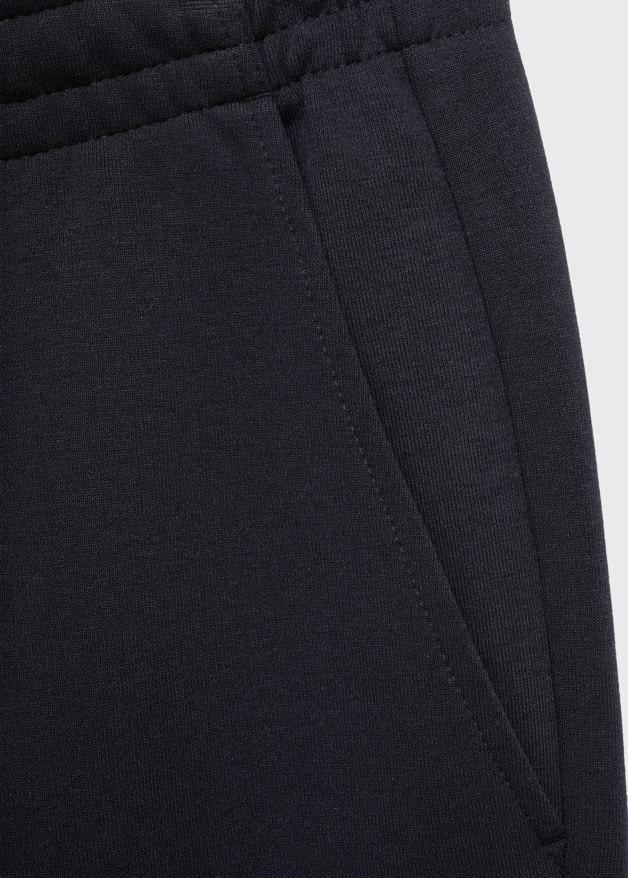 سروال رياضي بخصر مطاطي من القطن - تفاصيل المنتج 0