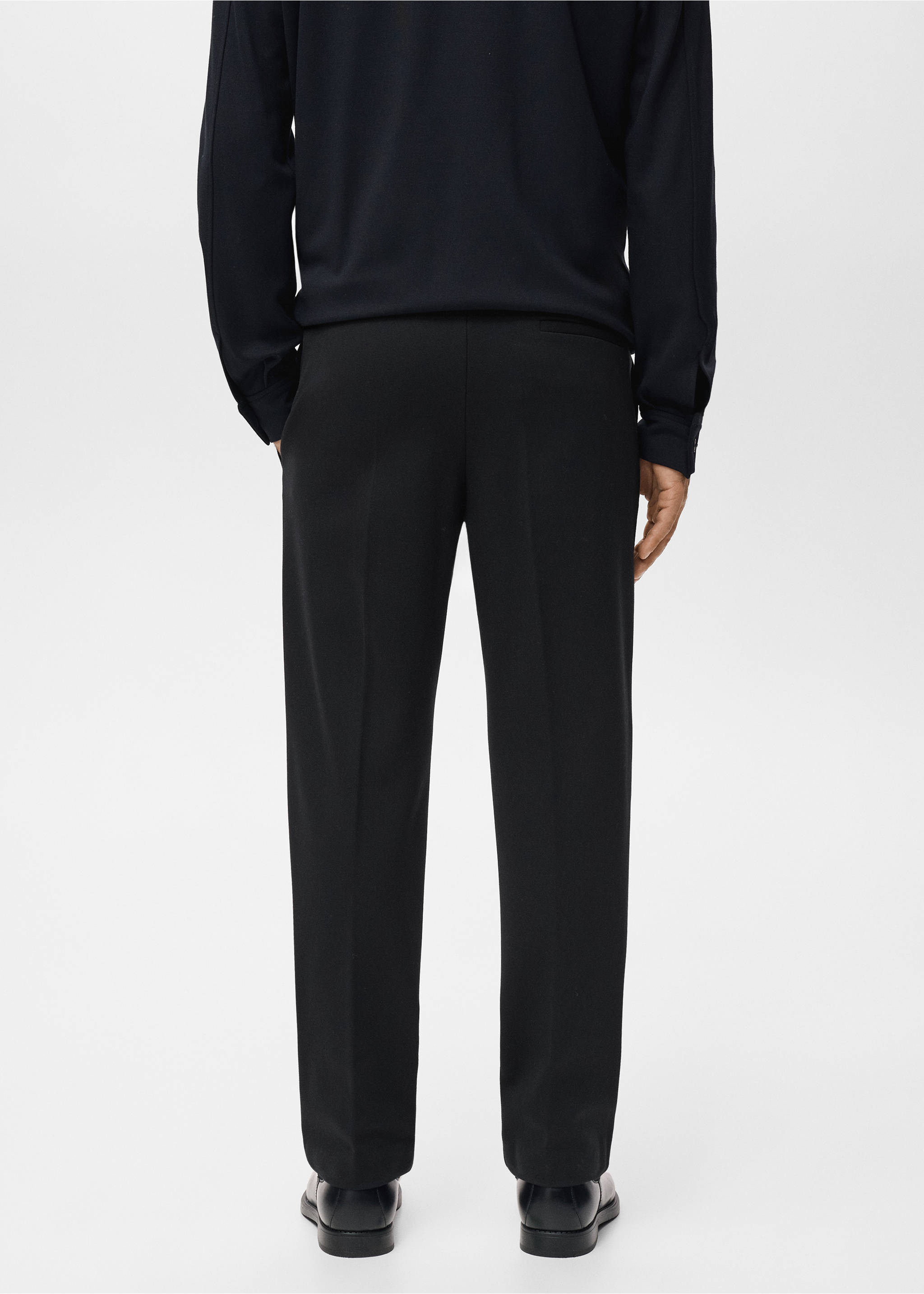 Pantalón jogger cintura elástica - Reverso del artículo, Negro. Ref: 17035979-00.