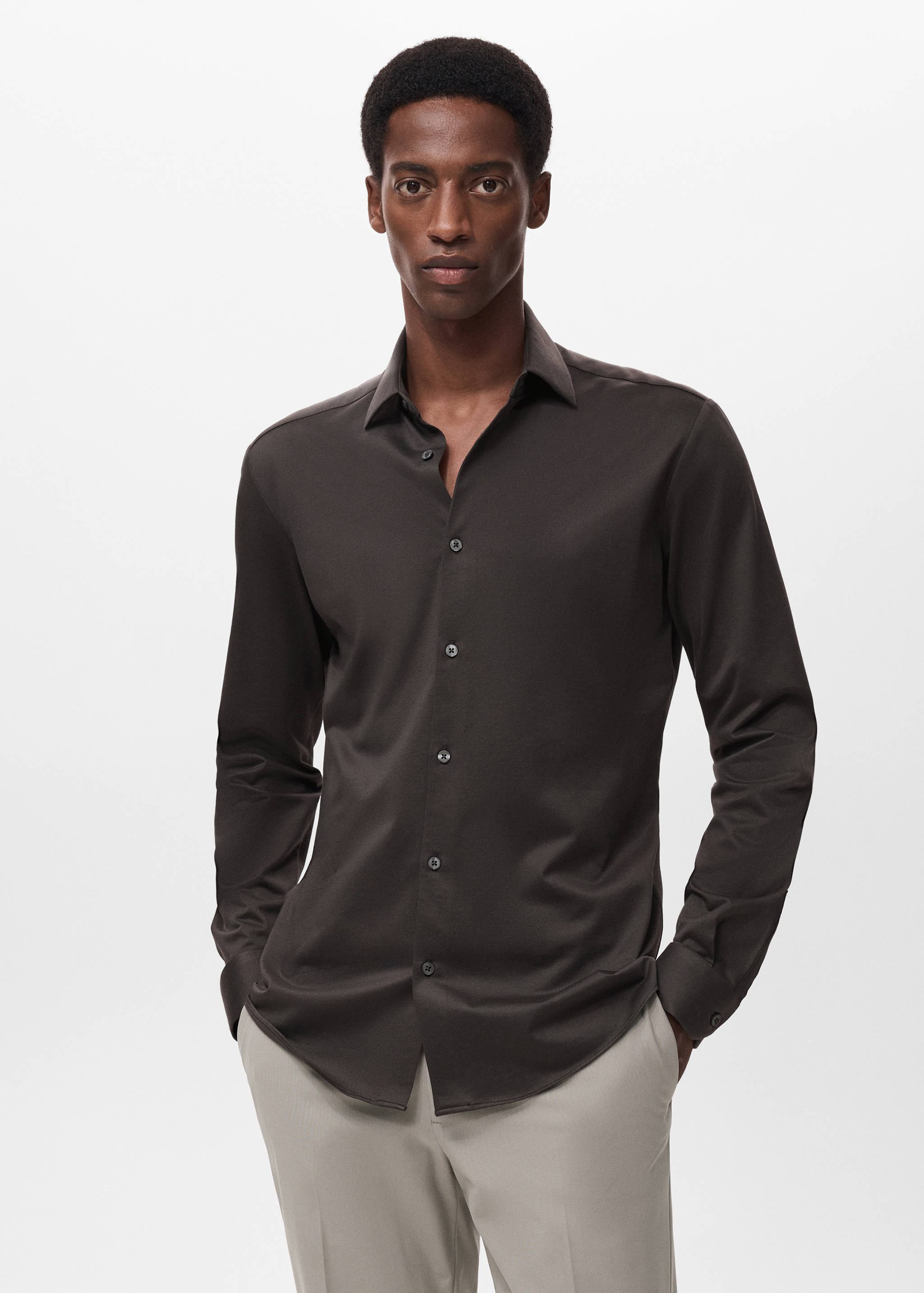 Comfort stretch non-iron shirt - Medium plane